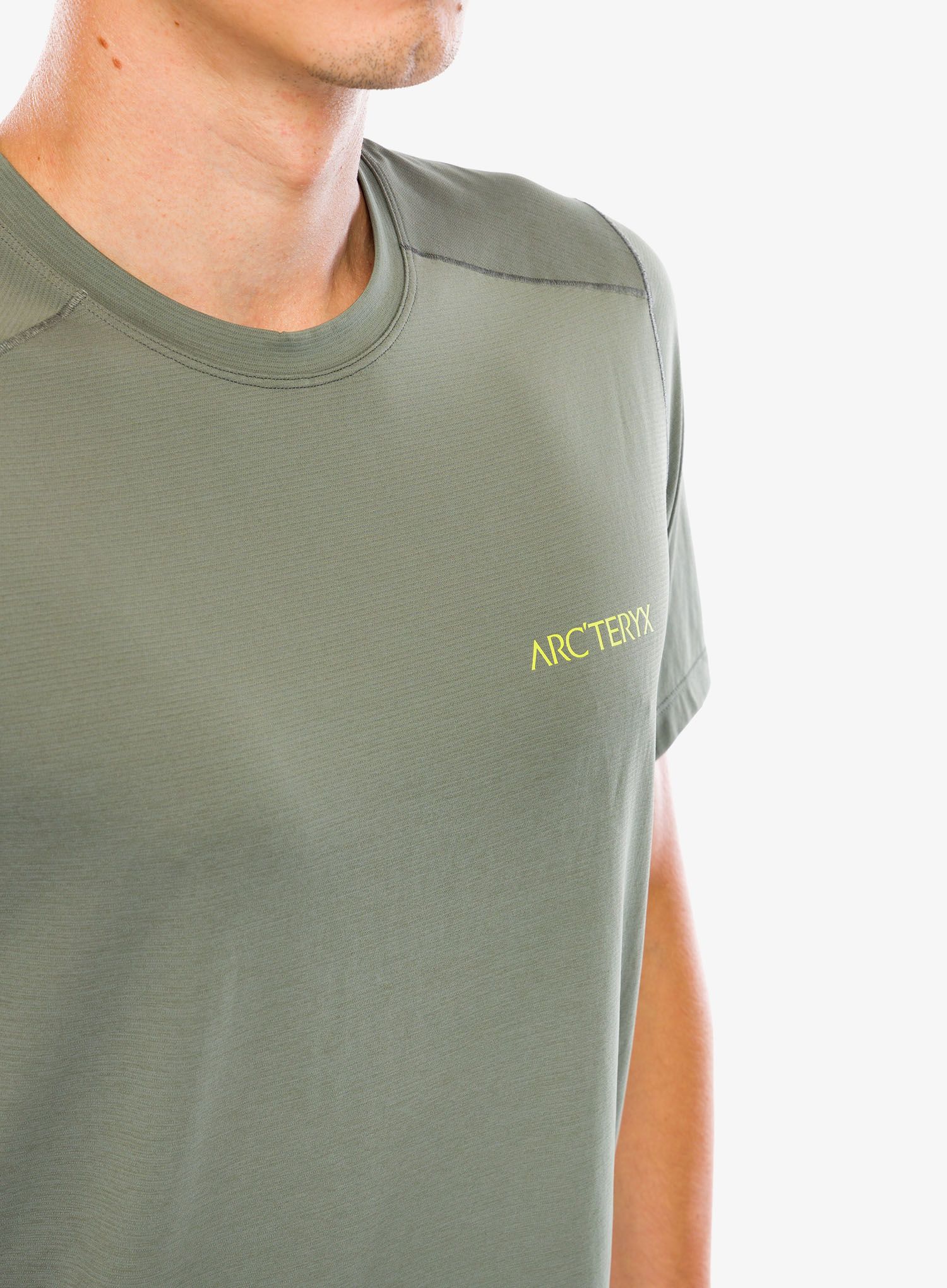 Běžecké triko Arcteryx Cormac ArcBird Logo SS - forage heather II