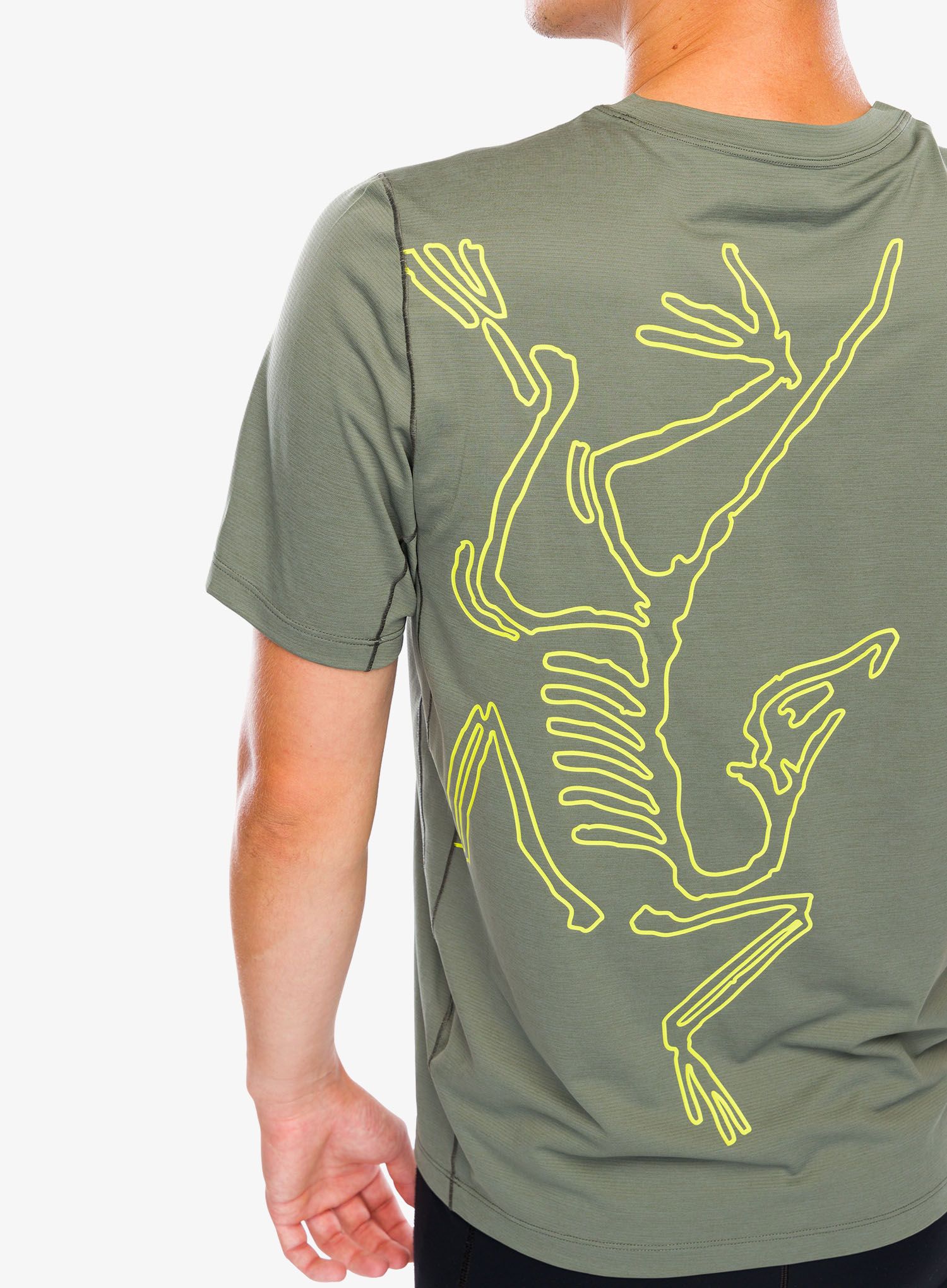 Běžecké triko Arcteryx Cormac ArcBird Logo SS - forage heather II