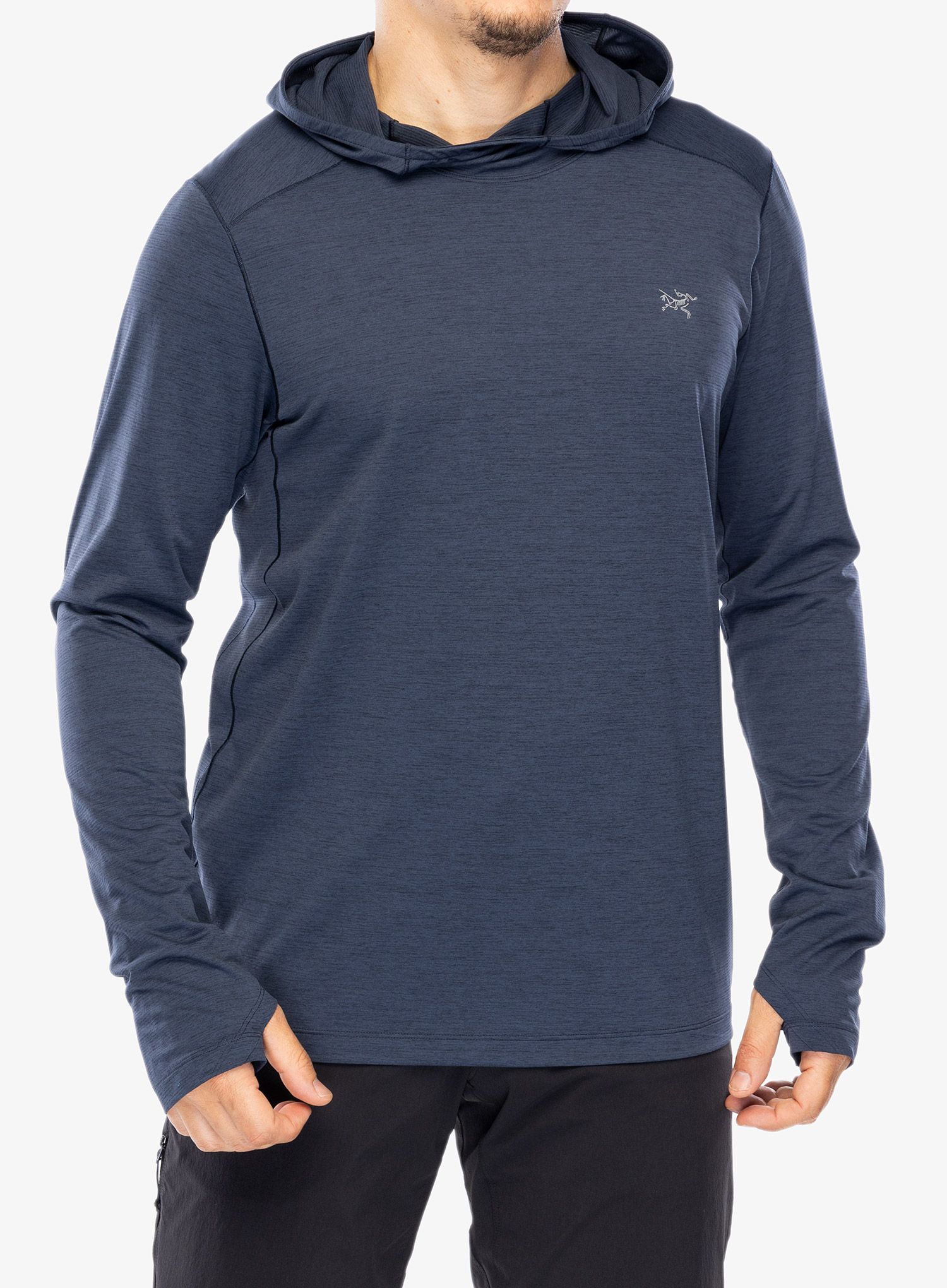 Mikina na běh Arcteryx Cormac Hoody - black sapphire heather