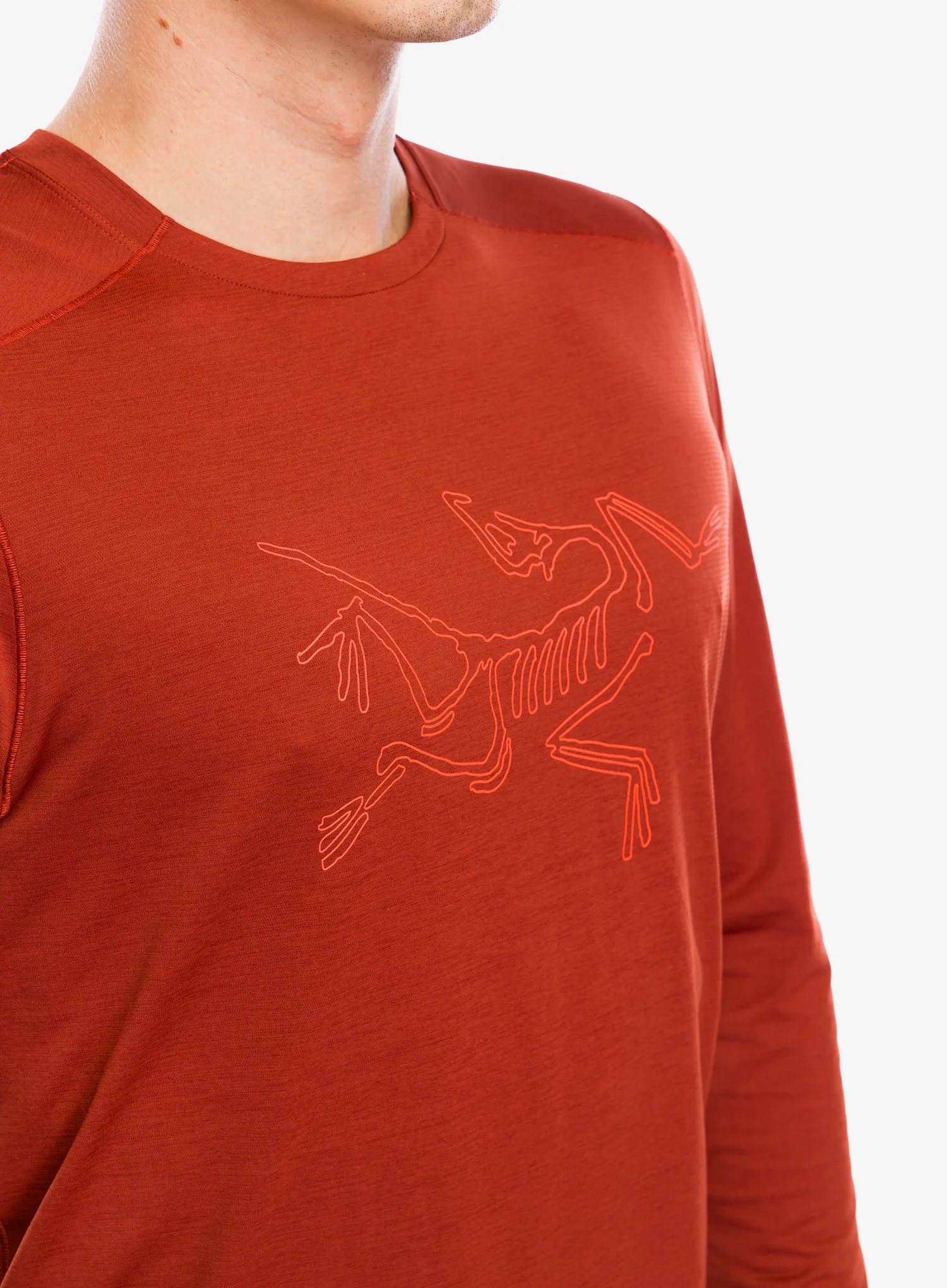 Mikina na běh Arcteryx Cormac Logo LS - sequoia heather/solaris