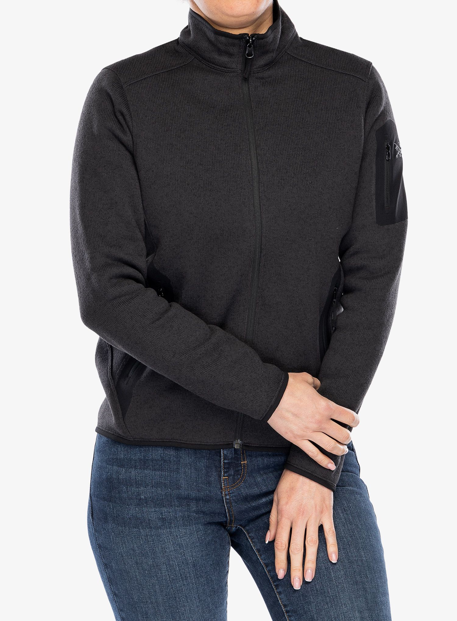 Fleece mikina dámská Arcteryx Covert Cardigan - black heather II
