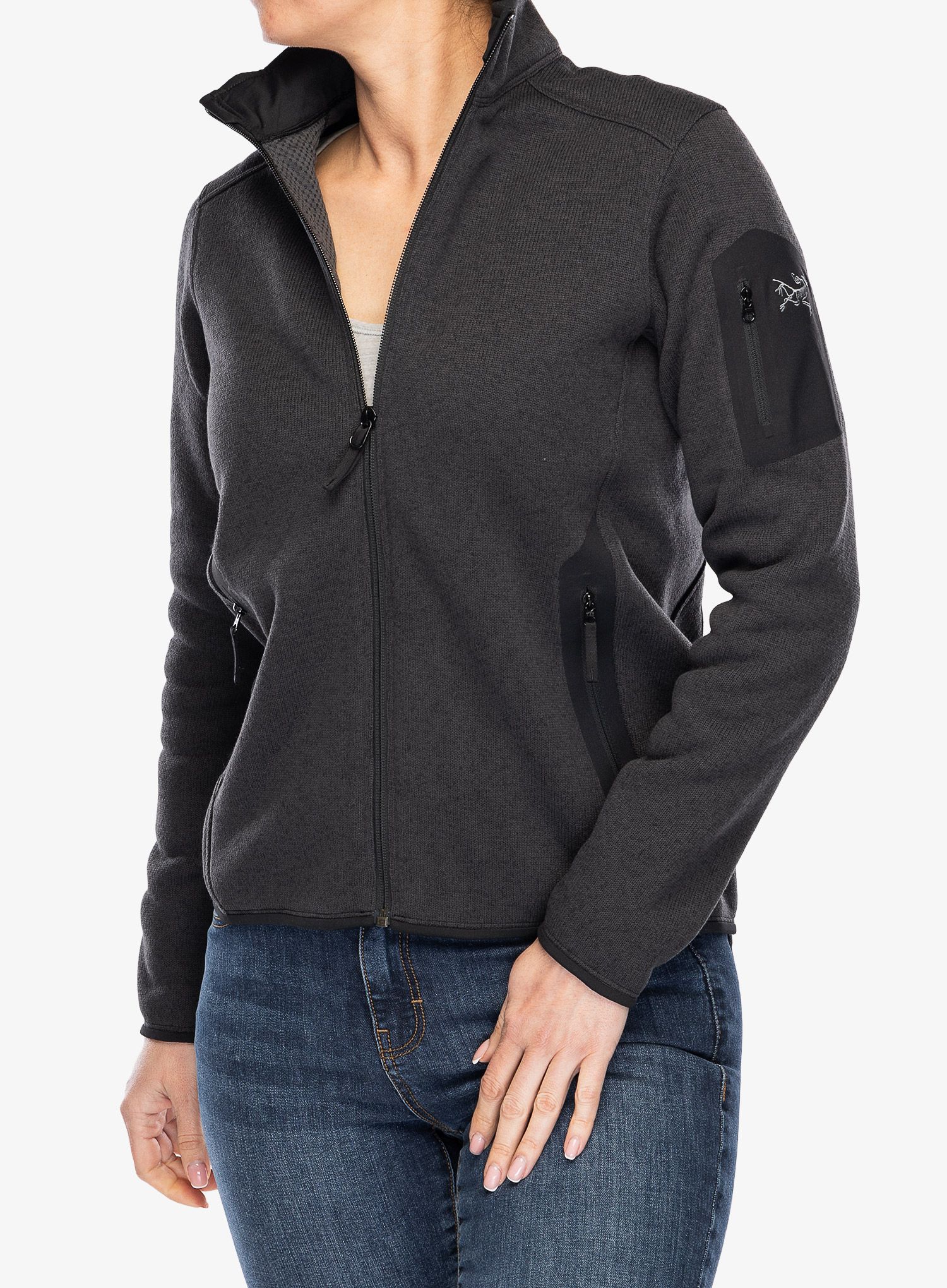 Fleece mikina dámská Arcteryx Covert Cardigan - black heather II