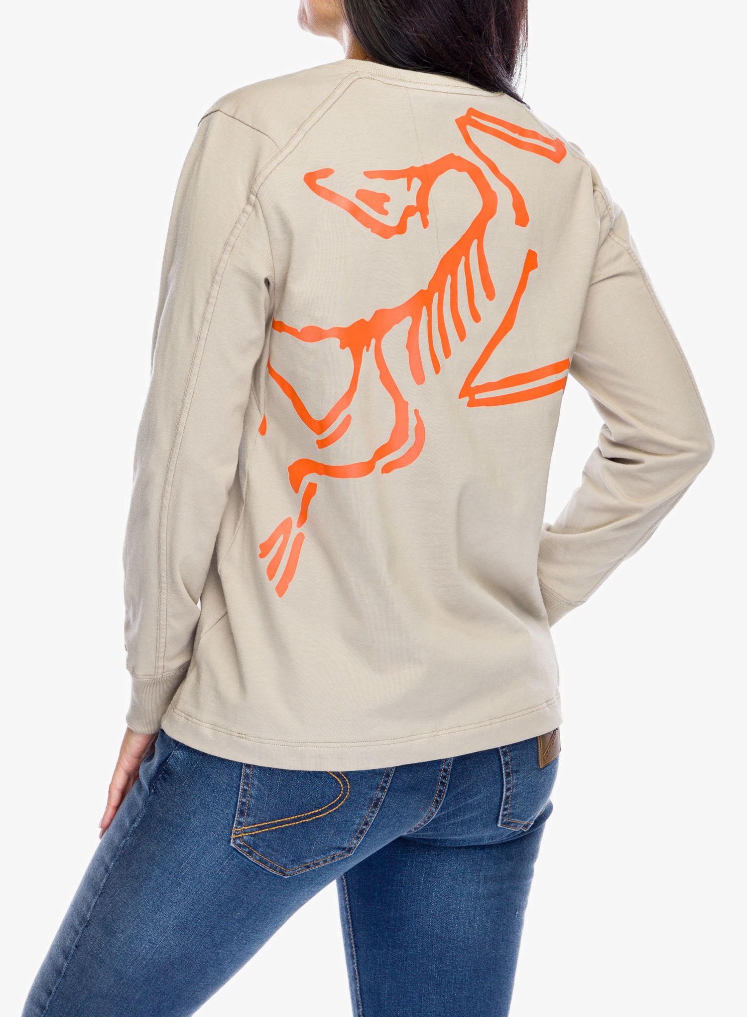 Dámská mikina Arcteryx Kragg Cotton Bird Crew LS - rune/solaris