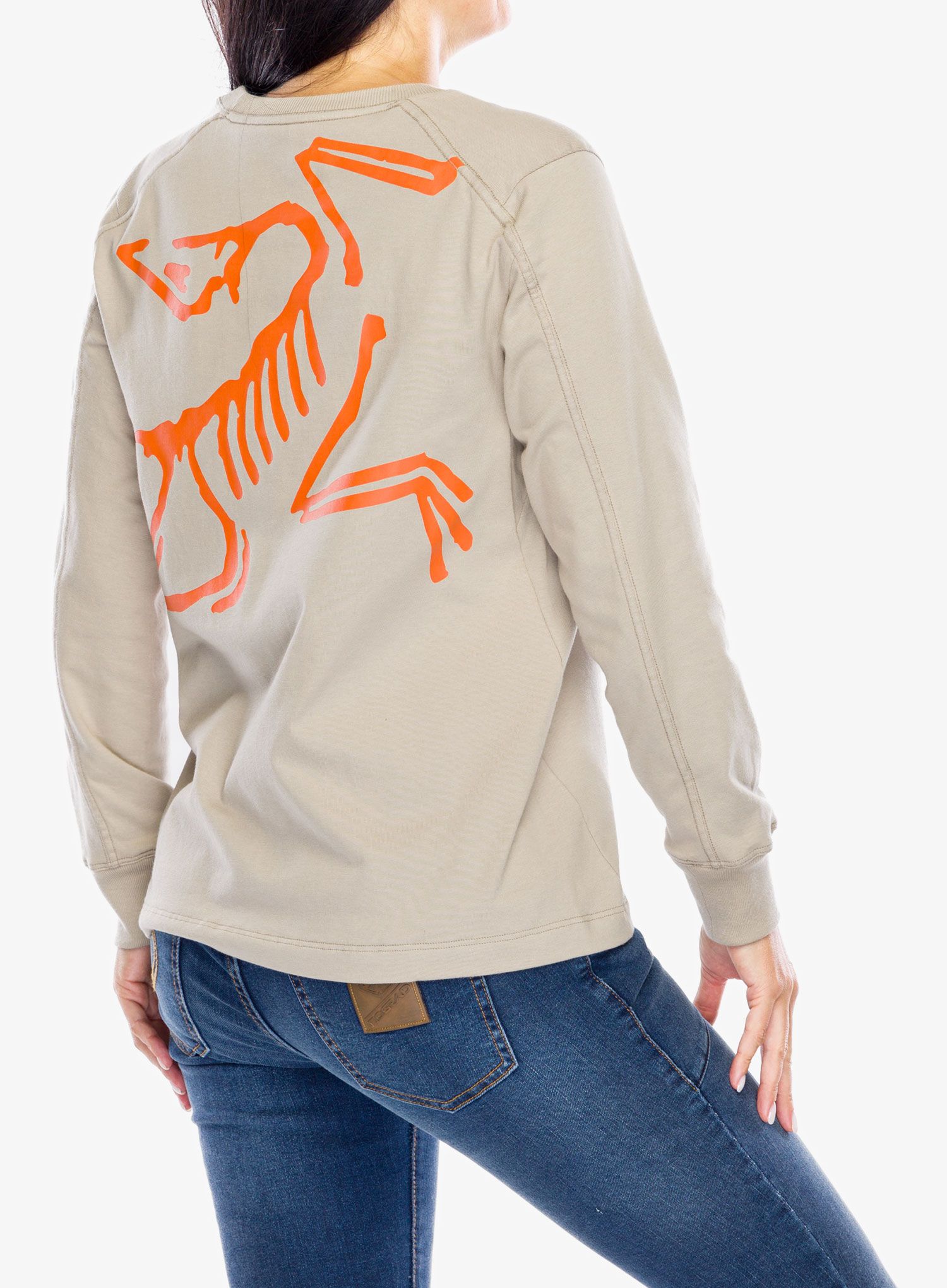 Dámská mikina Arcteryx Kragg Cotton Bird Crew LS - rune/solaris