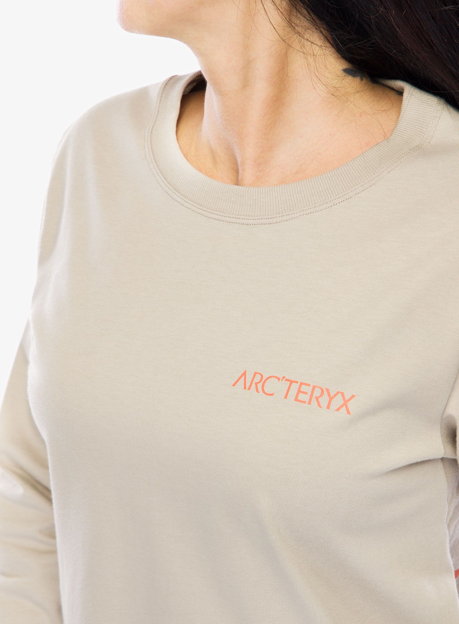 Dámská mikina Arcteryx Kragg Cotton Bird Crew LS - rune/solaris