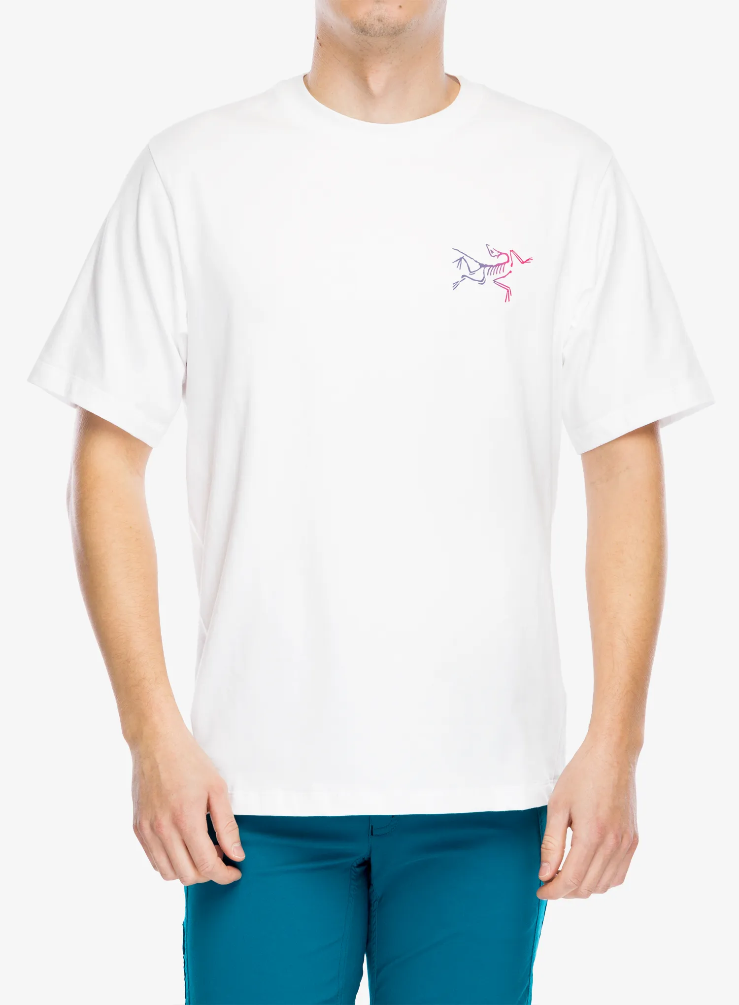 Lezecké triko Arcteryx Kragg Cotton Logo SS - white light/multi