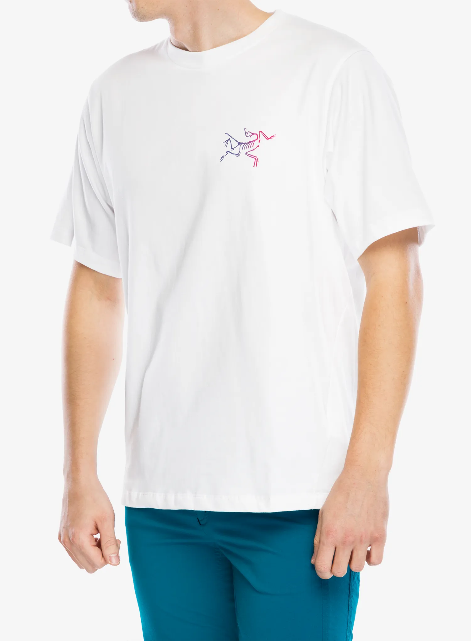 Lezecké triko Arcteryx Kragg Cotton Logo SS - white light/multi