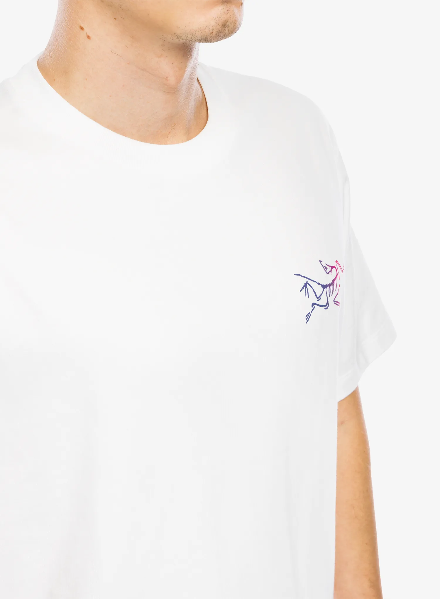 Lezecké triko Arcteryx Kragg Cotton Logo SS - white light/multi