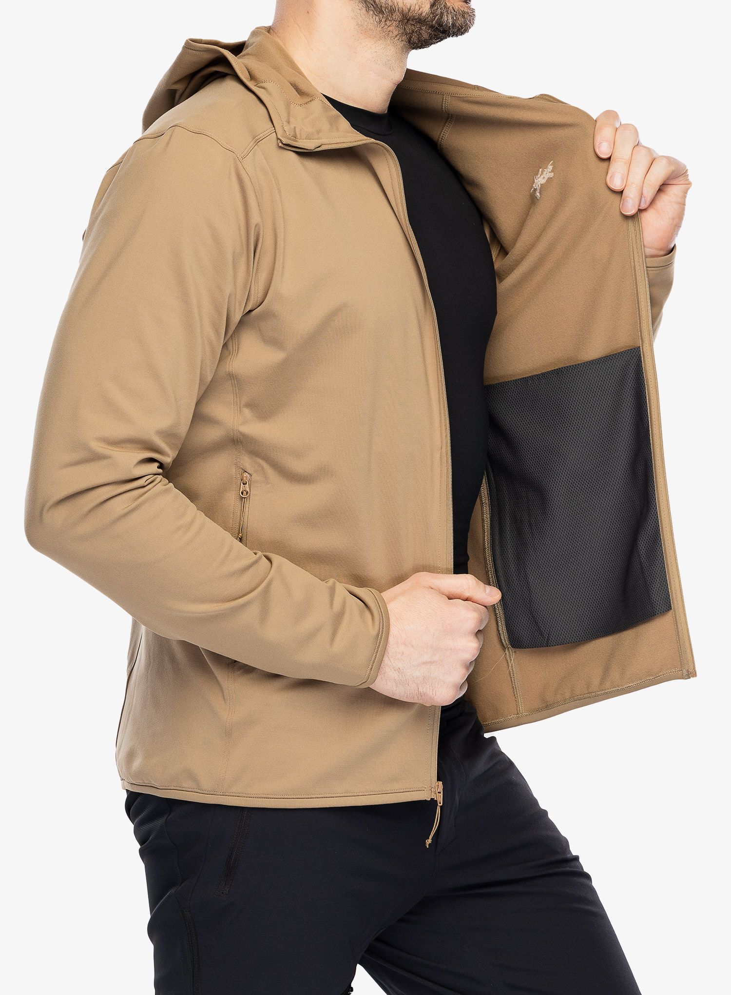 Fleece mikina Arcteryx Kyanite Lightweight Hoody - canvas