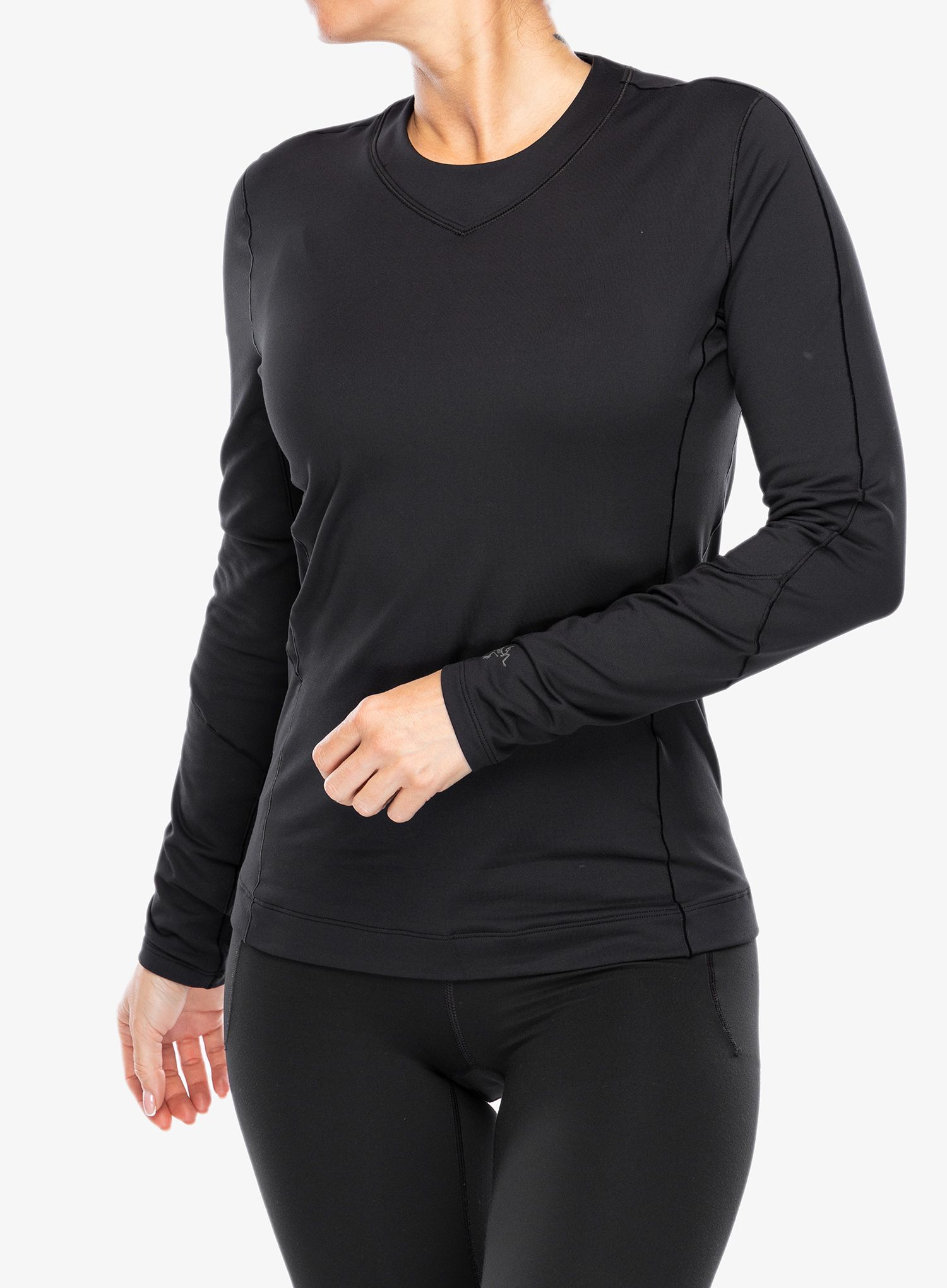 Dámská funkční mikina Arcteryx Rho Crew Neck LS - black