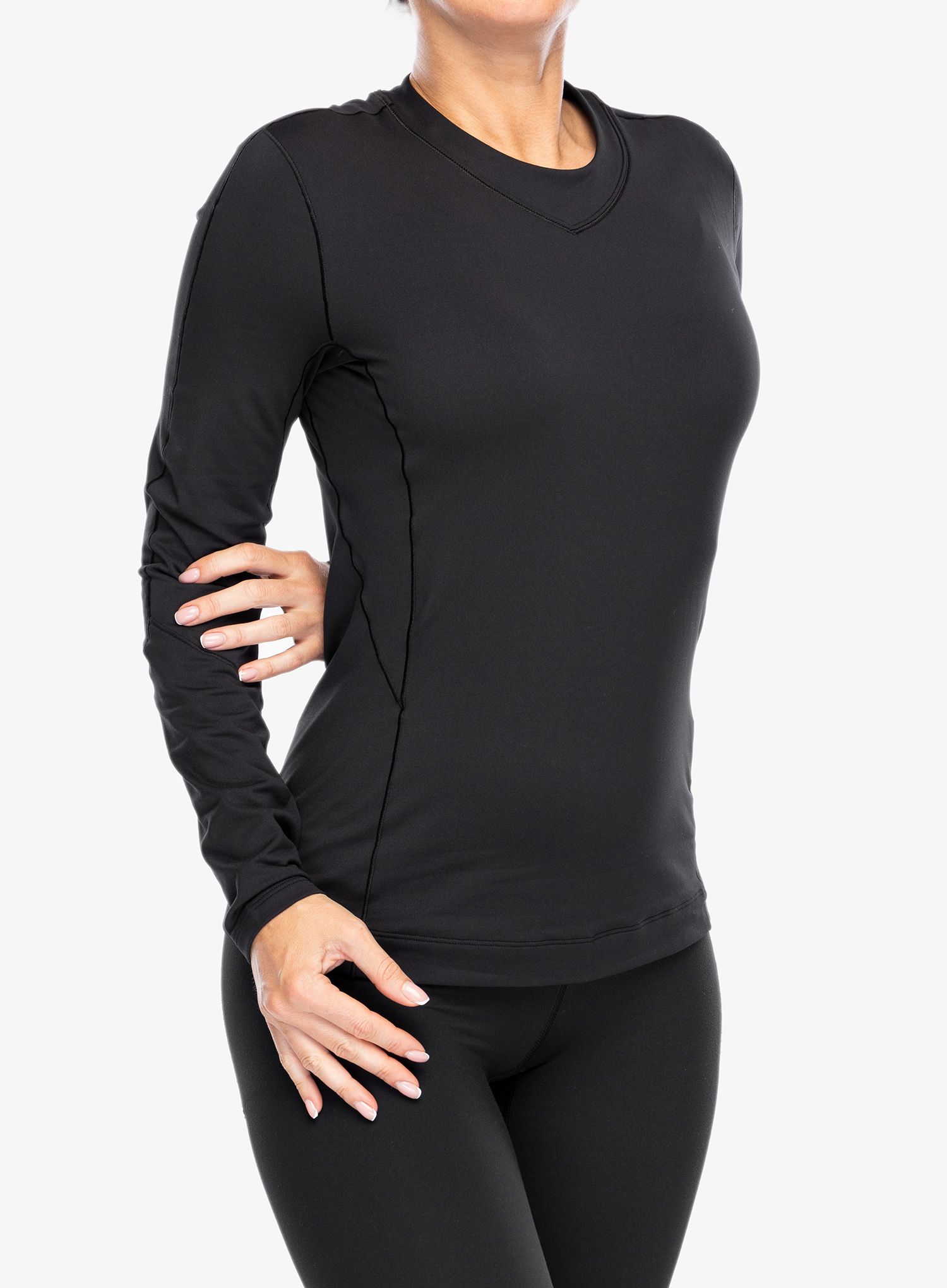 Dámská funkční mikina Arcteryx Rho Crew Neck LS - black