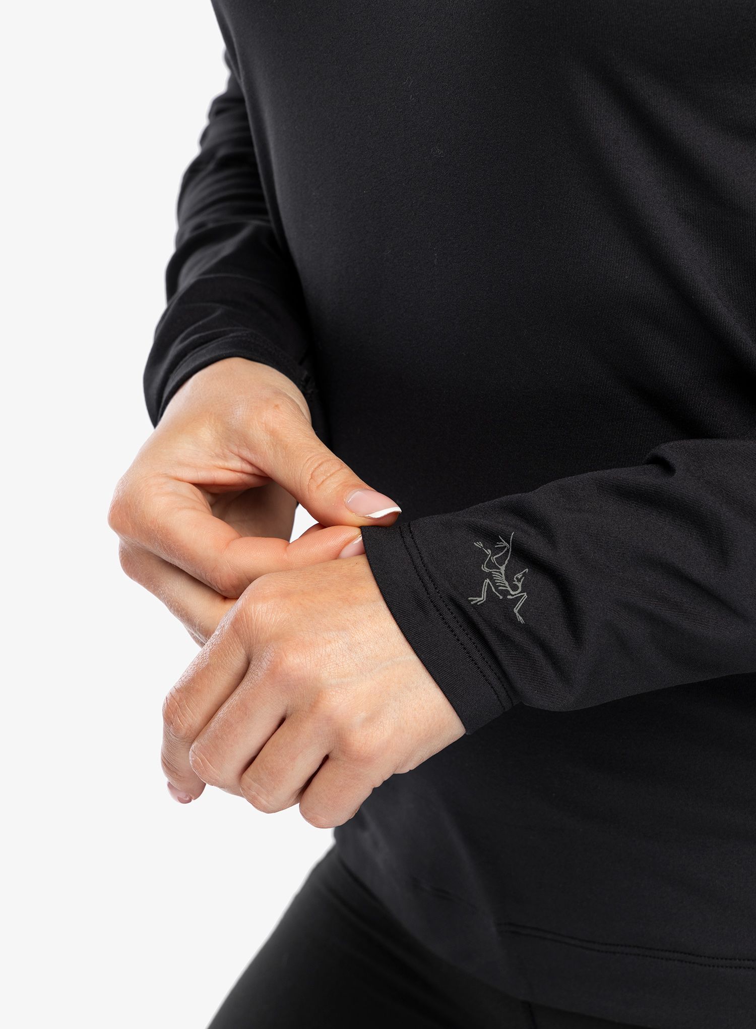 Dámská funkční mikina Arcteryx Rho Crew Neck LS - black