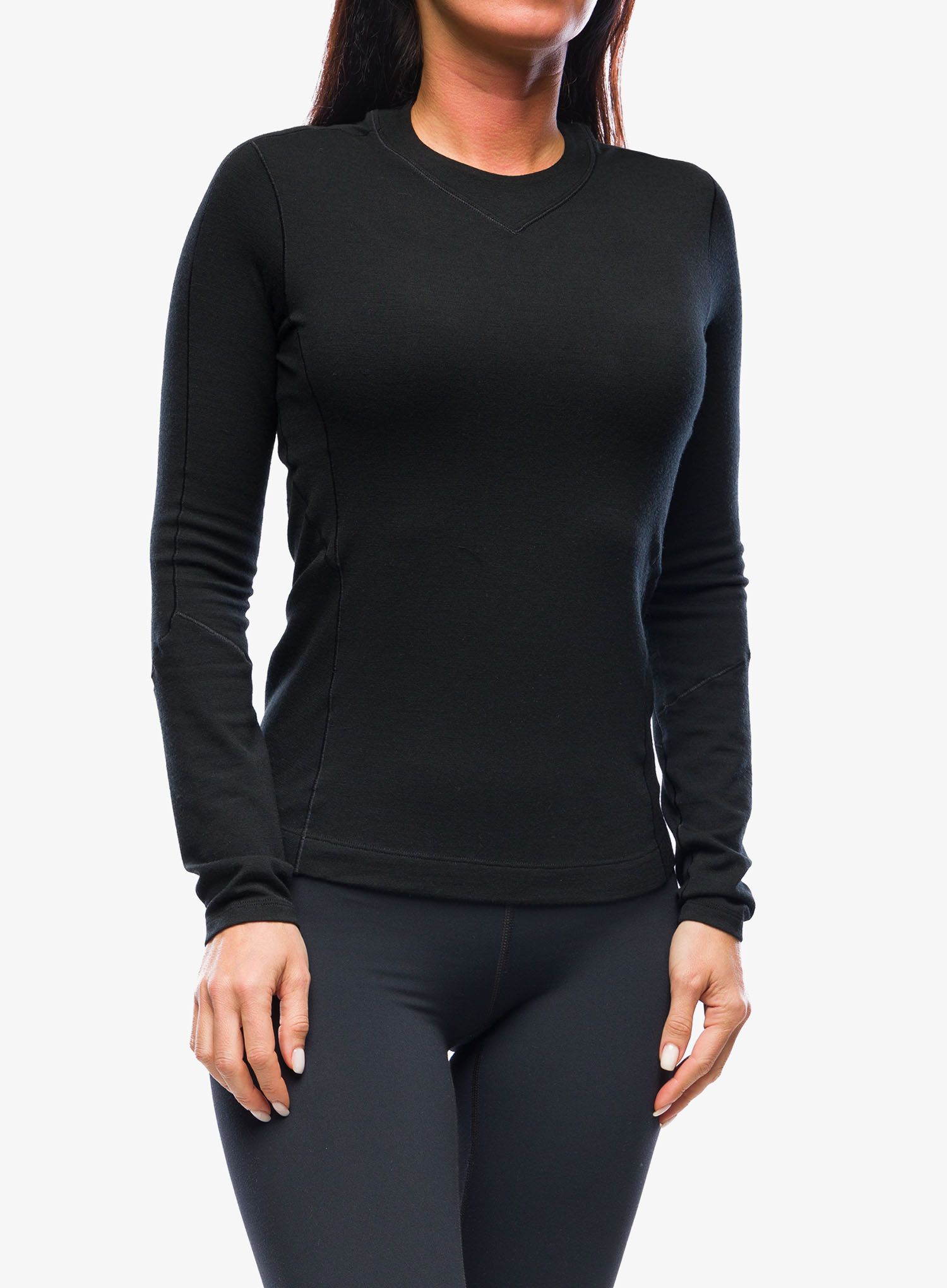 Funkční mikina dámská Arcteryx Rho Merino Wool LS Crew - black