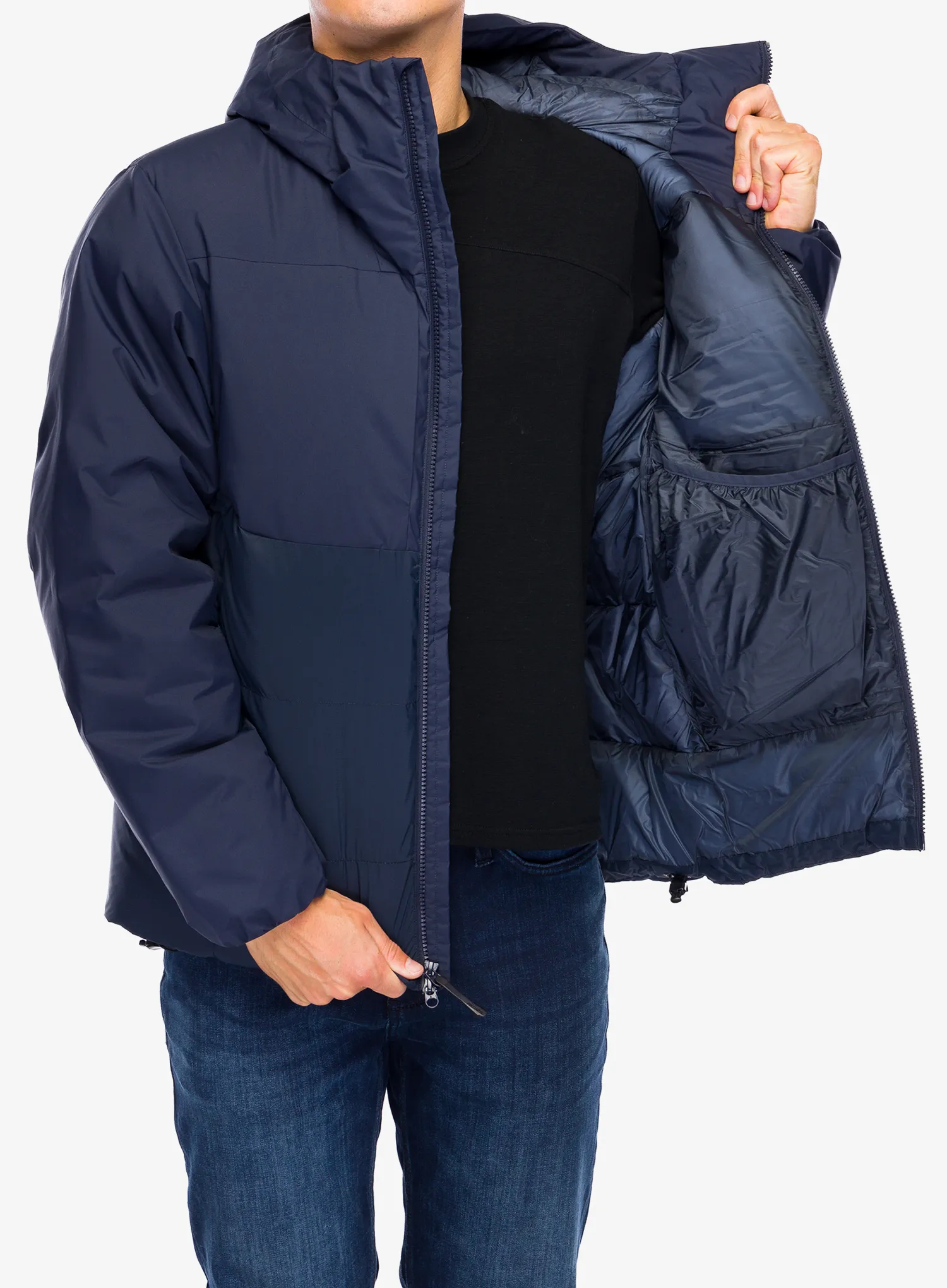 Péřová bunda Arcteryx Thorium SV Hoody - black sapphire