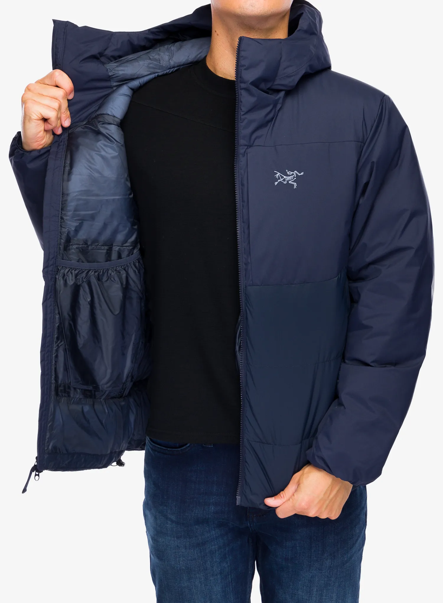 Péřová bunda Arcteryx Thorium SV Hoody - black sapphire