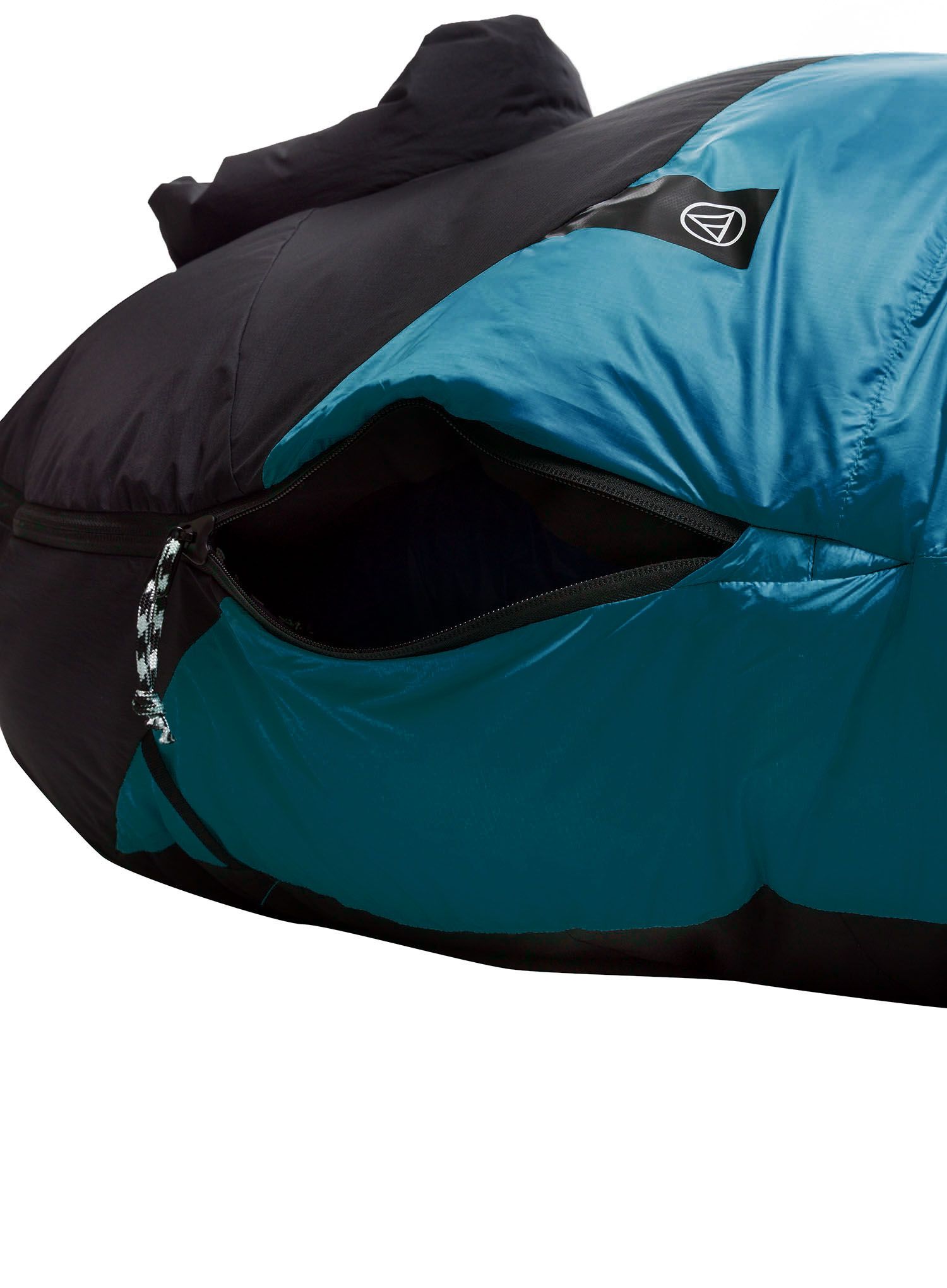 Péřový spacák Aura BAZ 1200 800 cuin (195 cm) - teal/black