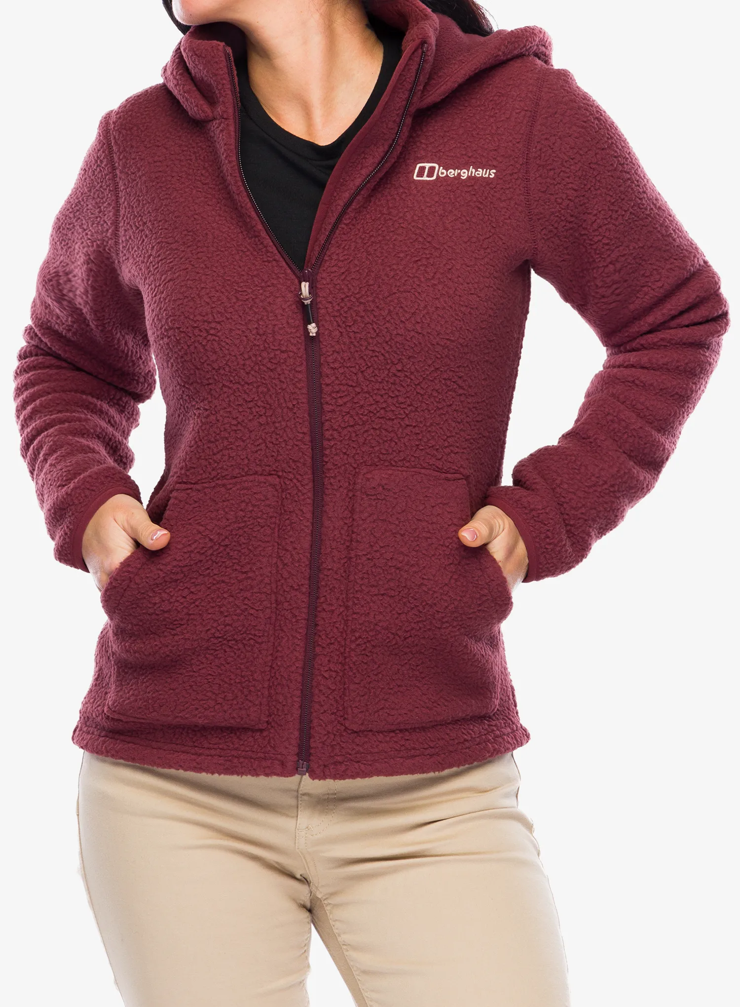 Fleecová mikina dámská Berghaus Darria FZ Hooded Jacket - garnet