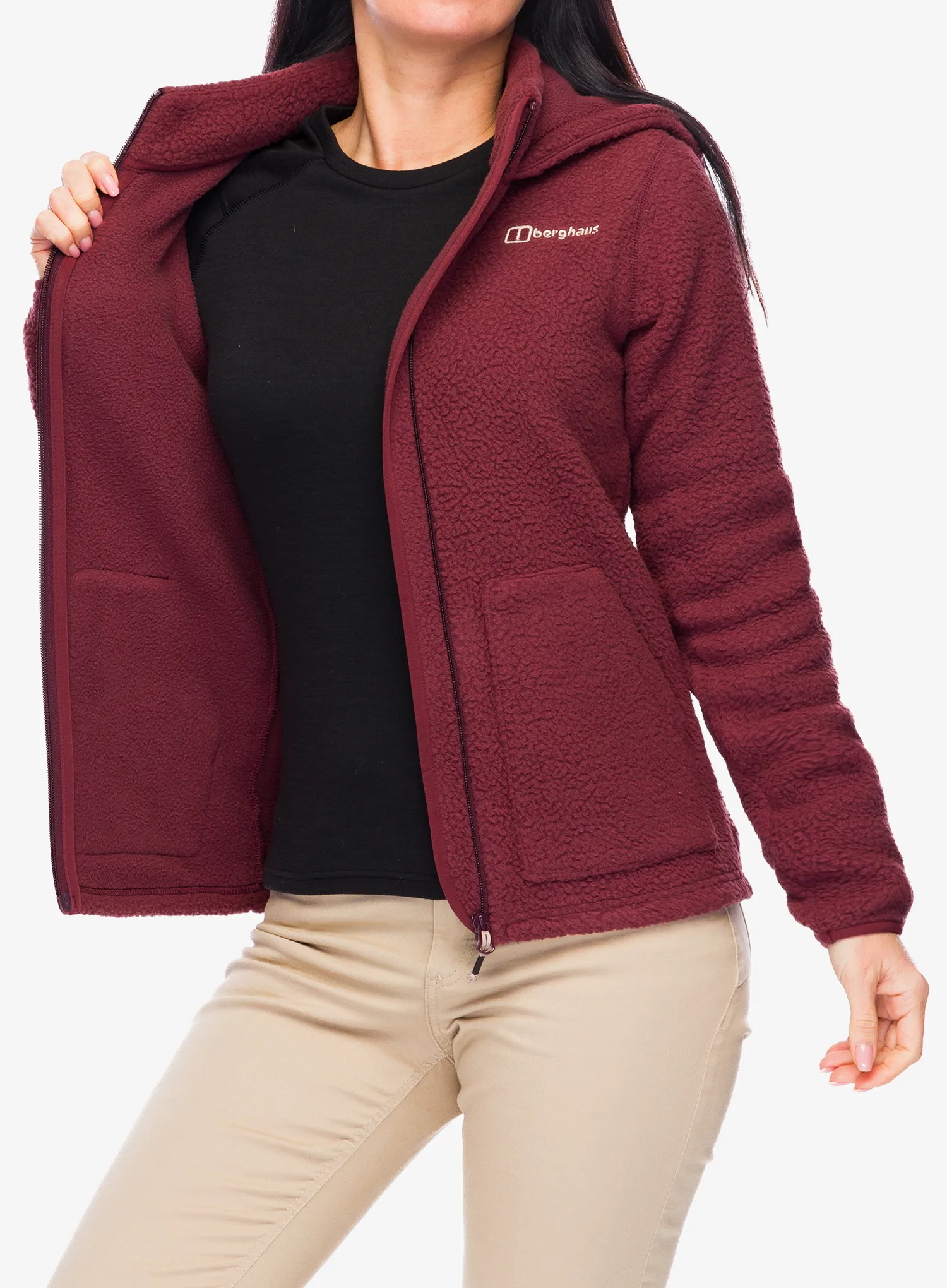 Fleecová mikina dámská Berghaus Darria FZ Hooded Jacket - garnet