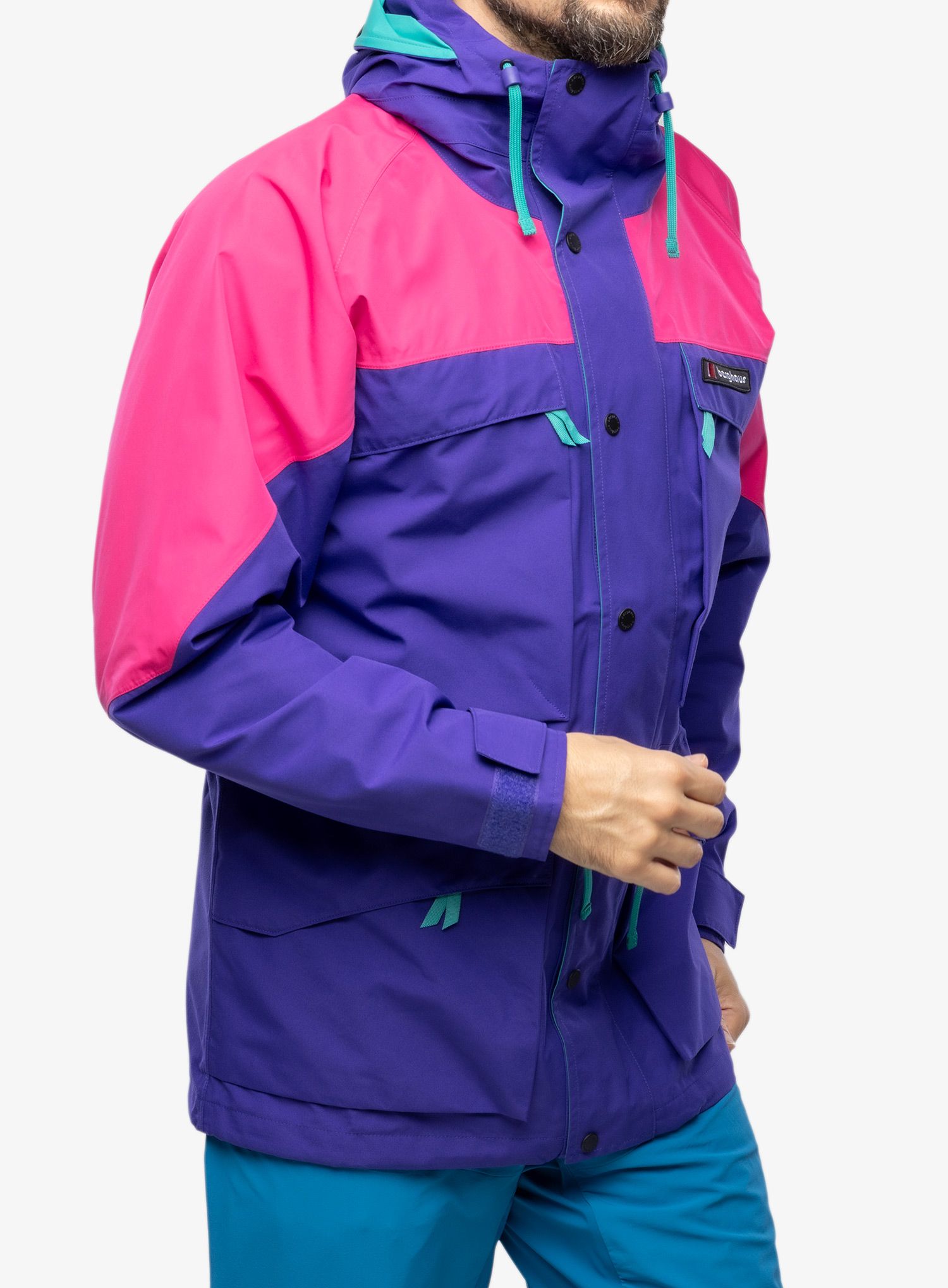 Bunda s membránou Berghaus Mera Peak 2000 Jacket - liberty/fiery fuschia/tealcove