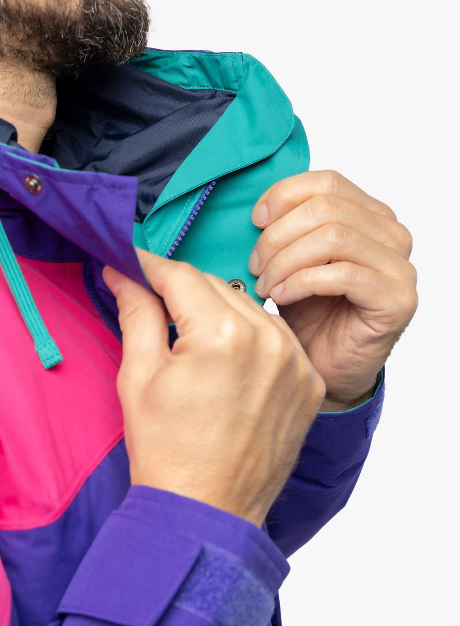Bunda s membránou Berghaus Mera Peak 2000 Jacket - liberty/fiery fuschia/tealcove