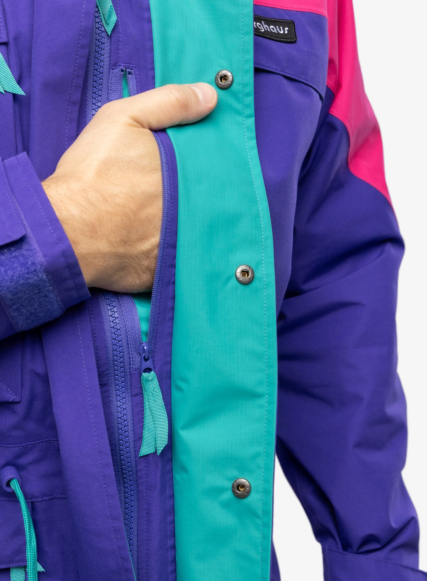 Bunda s membránou Berghaus Mera Peak 2000 Jacket - liberty/fiery fuschia/tealcove