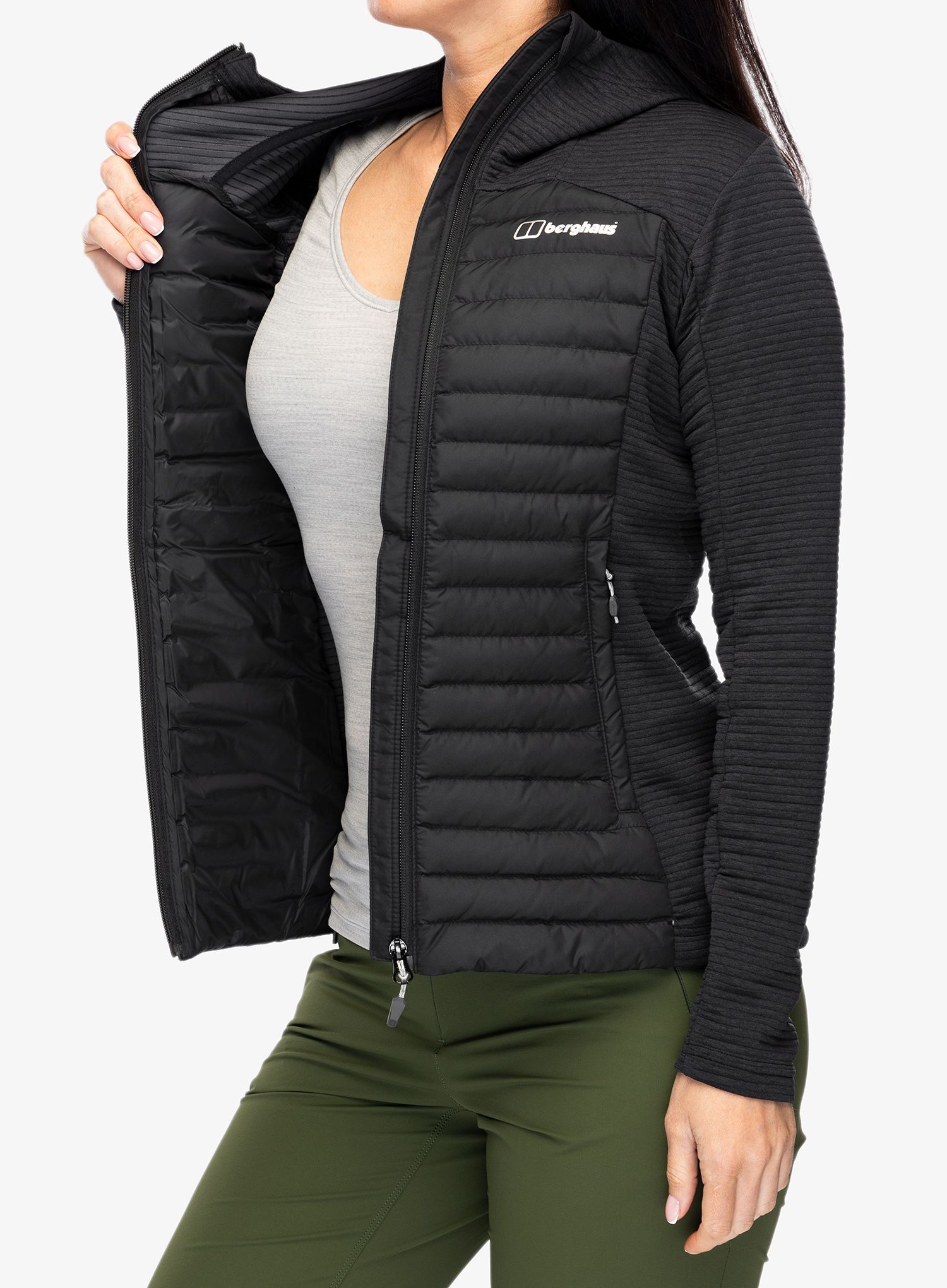 Hybridní bunda dámská Berghaus Nula Hybrid Jacket - black/black