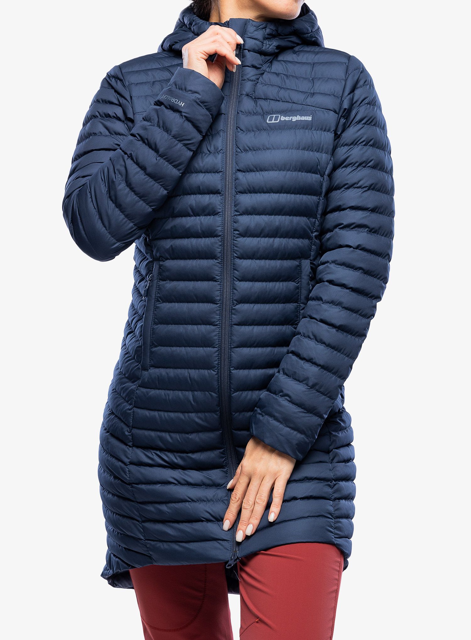 Dámský kabát Berghaus Nula Micro Long Jacket - dusk