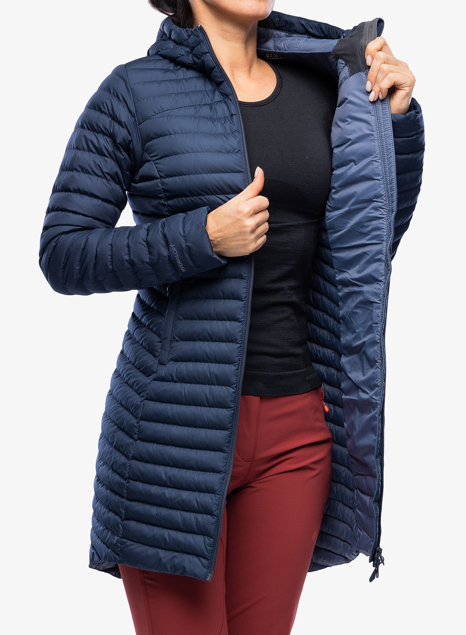 Dámský kabát Berghaus Nula Micro Long Jacket - dusk