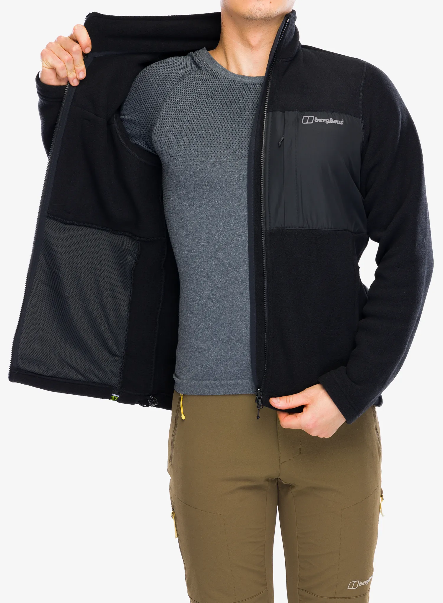 Fleece mikina Berghaus Prism Guide IA Jacket - black/black