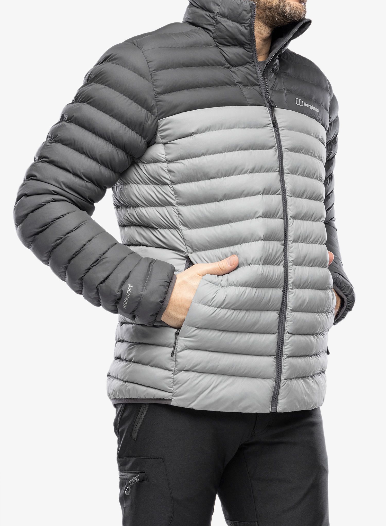 Zateplená bunda Berghaus Vaskye NH Jacket - monument/grey pinstripe