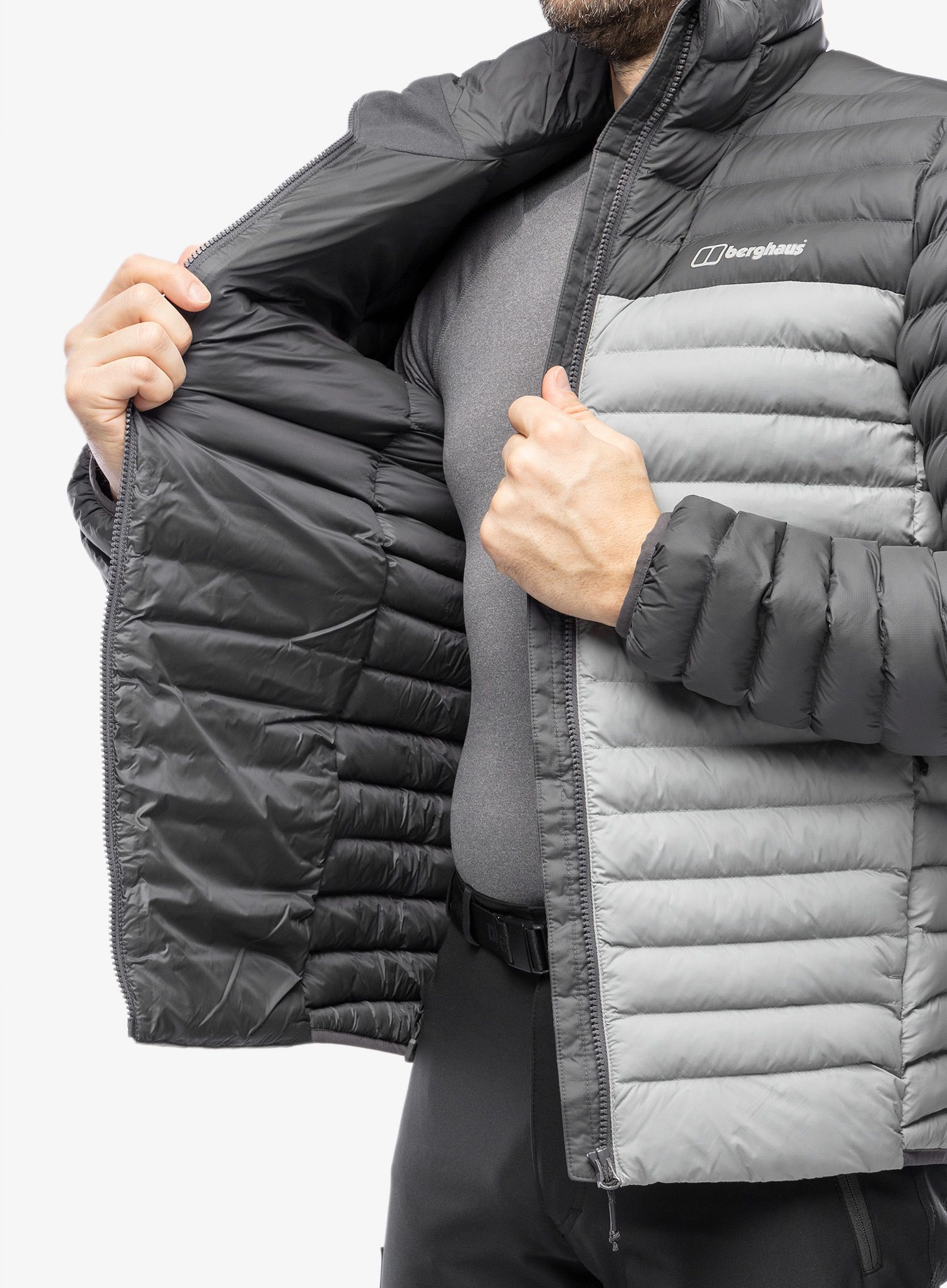 Zateplená bunda Berghaus Vaskye NH Jacket - monument/grey pinstripe