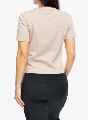 Bavlněné tričko dámské Black Diamond BD Stripe SS Tee - off white/pale mauve