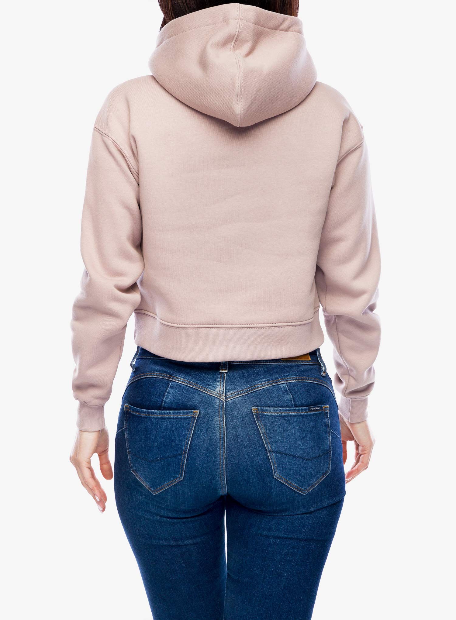 Dámská mikina s kapucí Black Diamond Crop Pullover Hoody - pale mauve