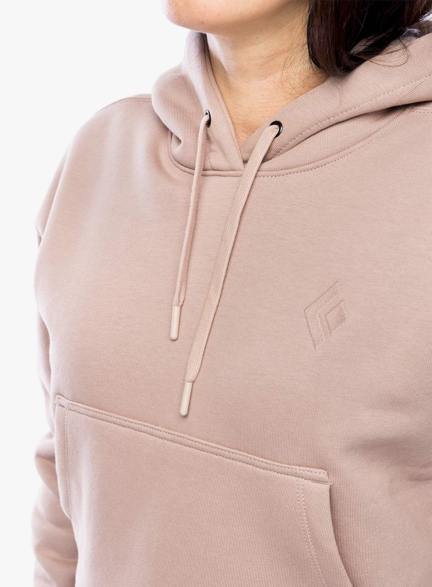 Dámská mikina s kapucí Black Diamond Crop Pullover Hoody - pale mauve
