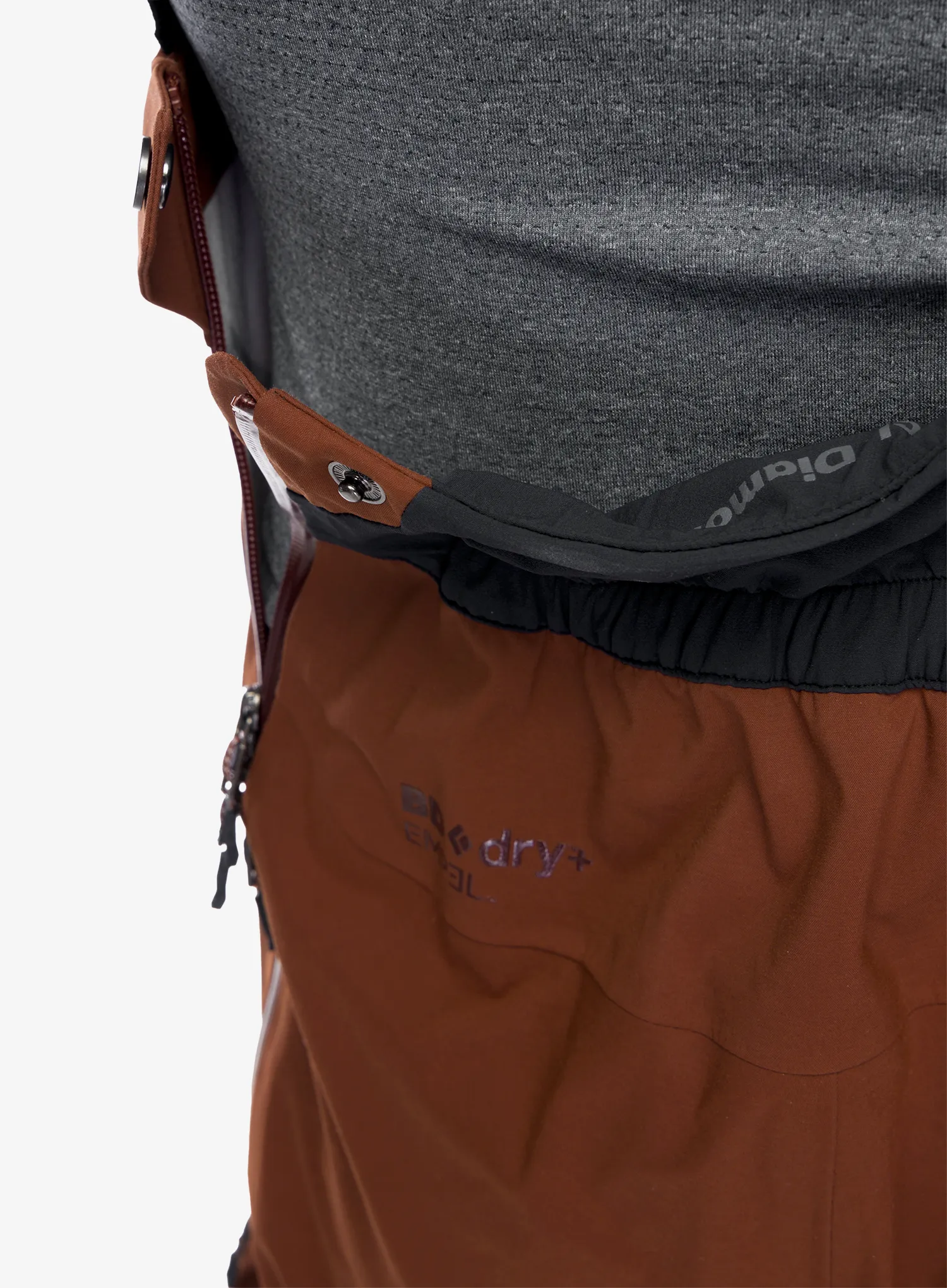Lyžařské kalhoty Black Diamond Factor Bibs - iron red