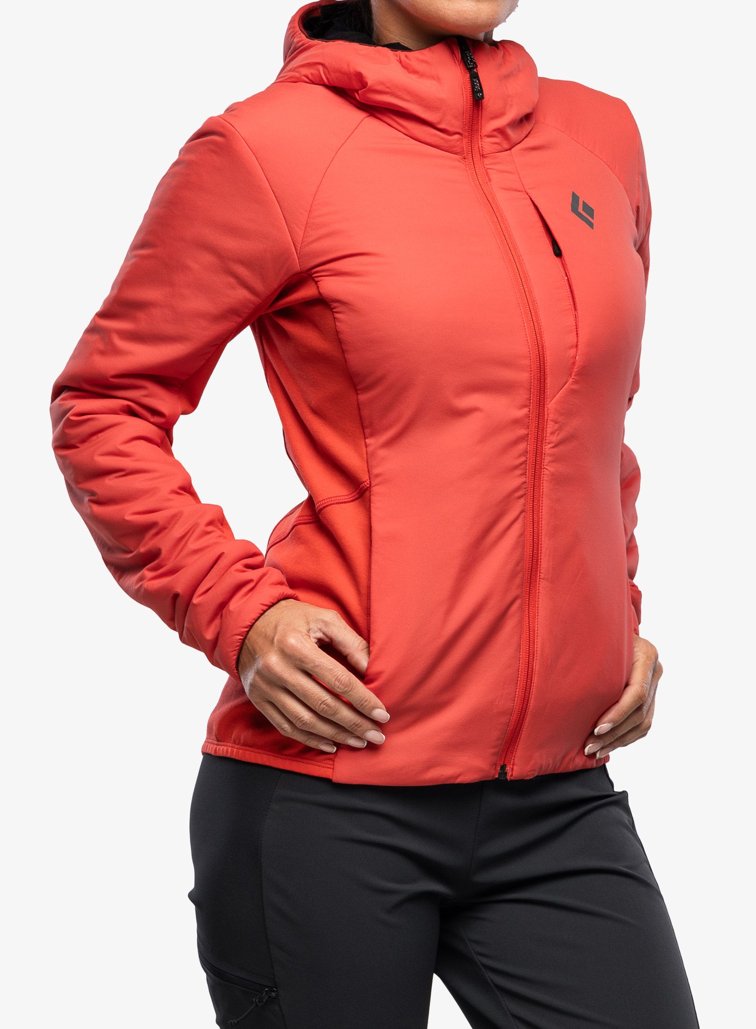 Zateplená bunda dámská Black Diamond First Light Hybrid Hoody - coral red