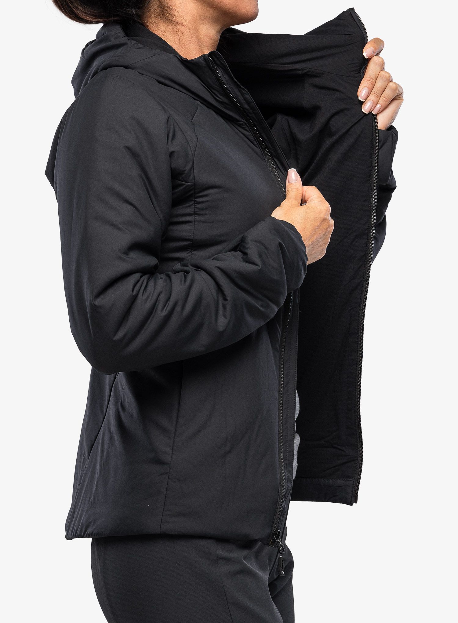 Zateplená bunda dámská Black Diamond First Light Stretch Hoody - black/black