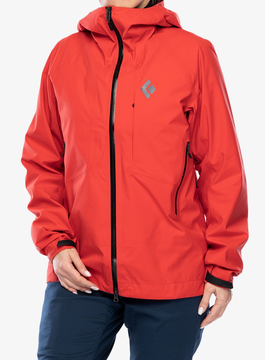 Dámská nepromokavá bunda s membránou Black Diamond Highline Stretch Shell - coral red