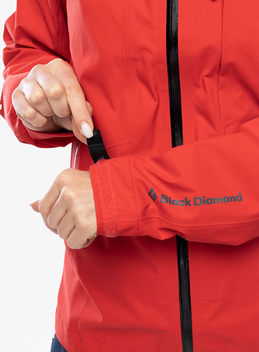Dámská nepromokavá bunda s membránou Black Diamond Highline Stretch Shell - coral red