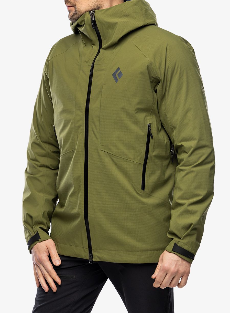 Bunda s membránou Black Diamond Highline Stretch Shell - crag green