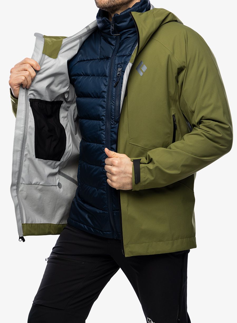 Bunda s membránou Black Diamond Highline Stretch Shell - crag green