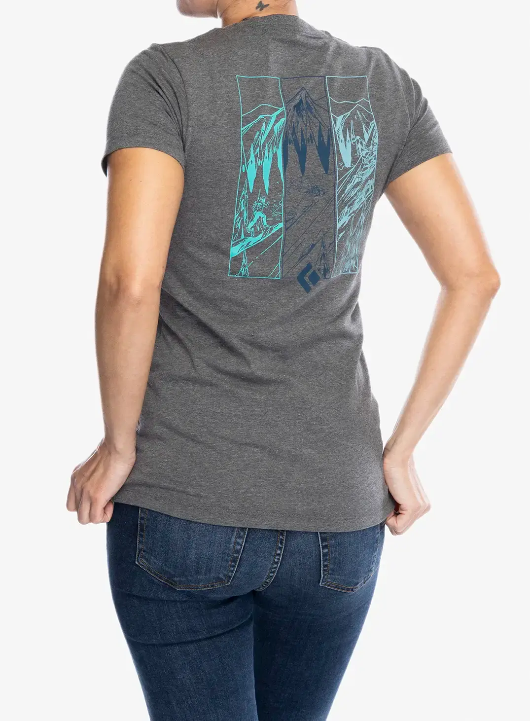 Dámské tričko s potiskem Black Diamond Multi Sport Tee S/S - charcoal heather