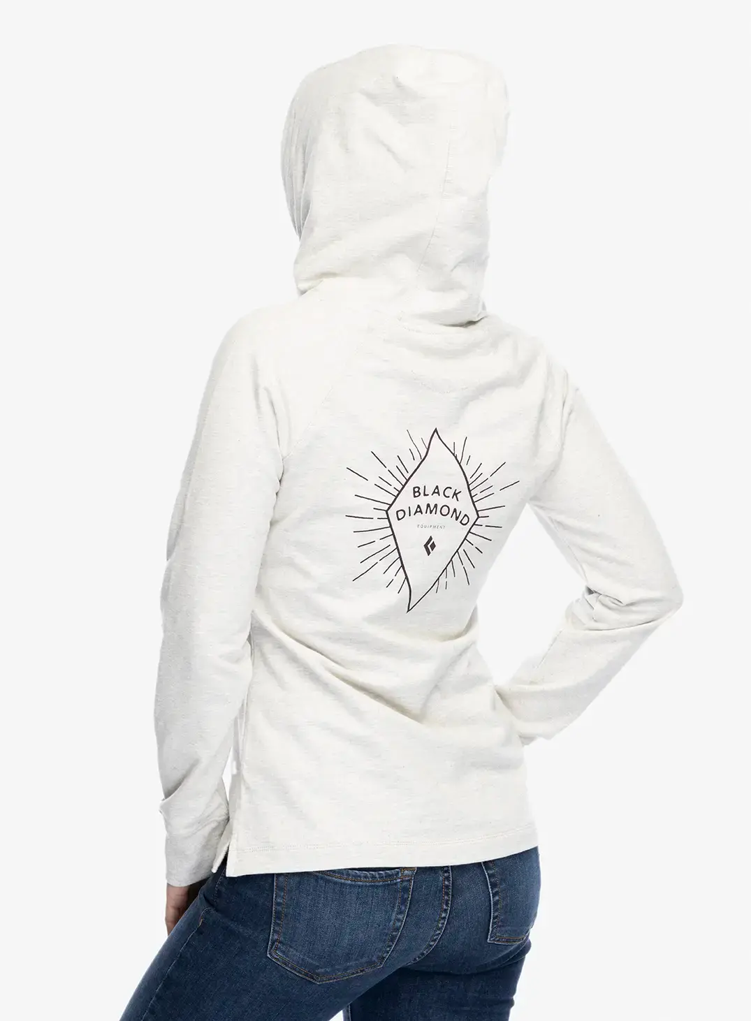 Dámská mikina s kapucí Black Diamond Rays Pullover Hoody - light gray heather