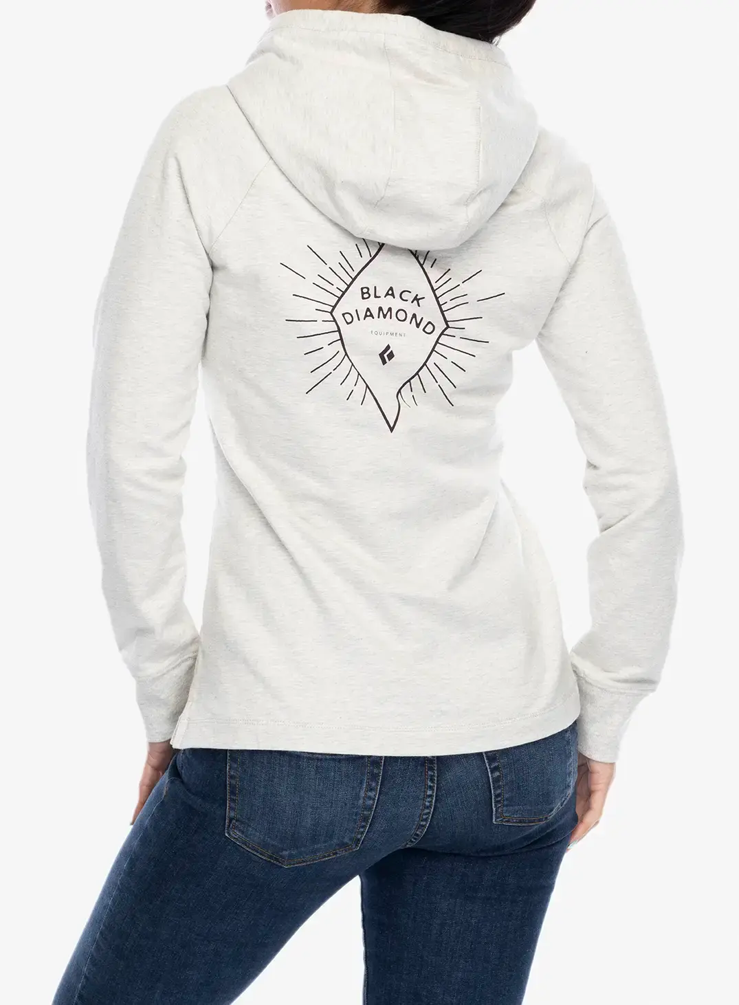 Dámská mikina s kapucí Black Diamond Rays Pullover Hoody - light gray heather