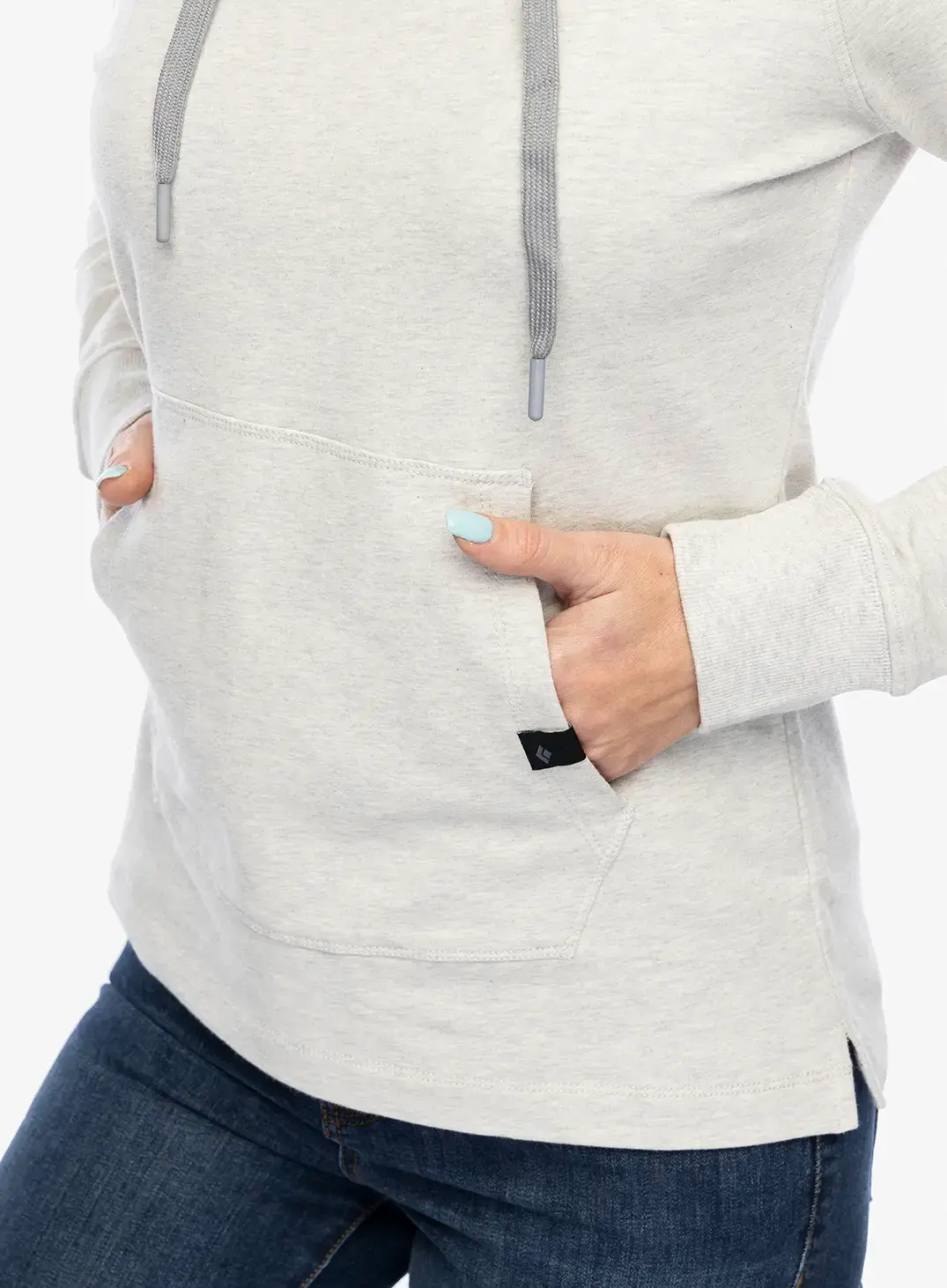 Dámská mikina s kapucí Black Diamond Rays Pullover Hoody - light gray heather