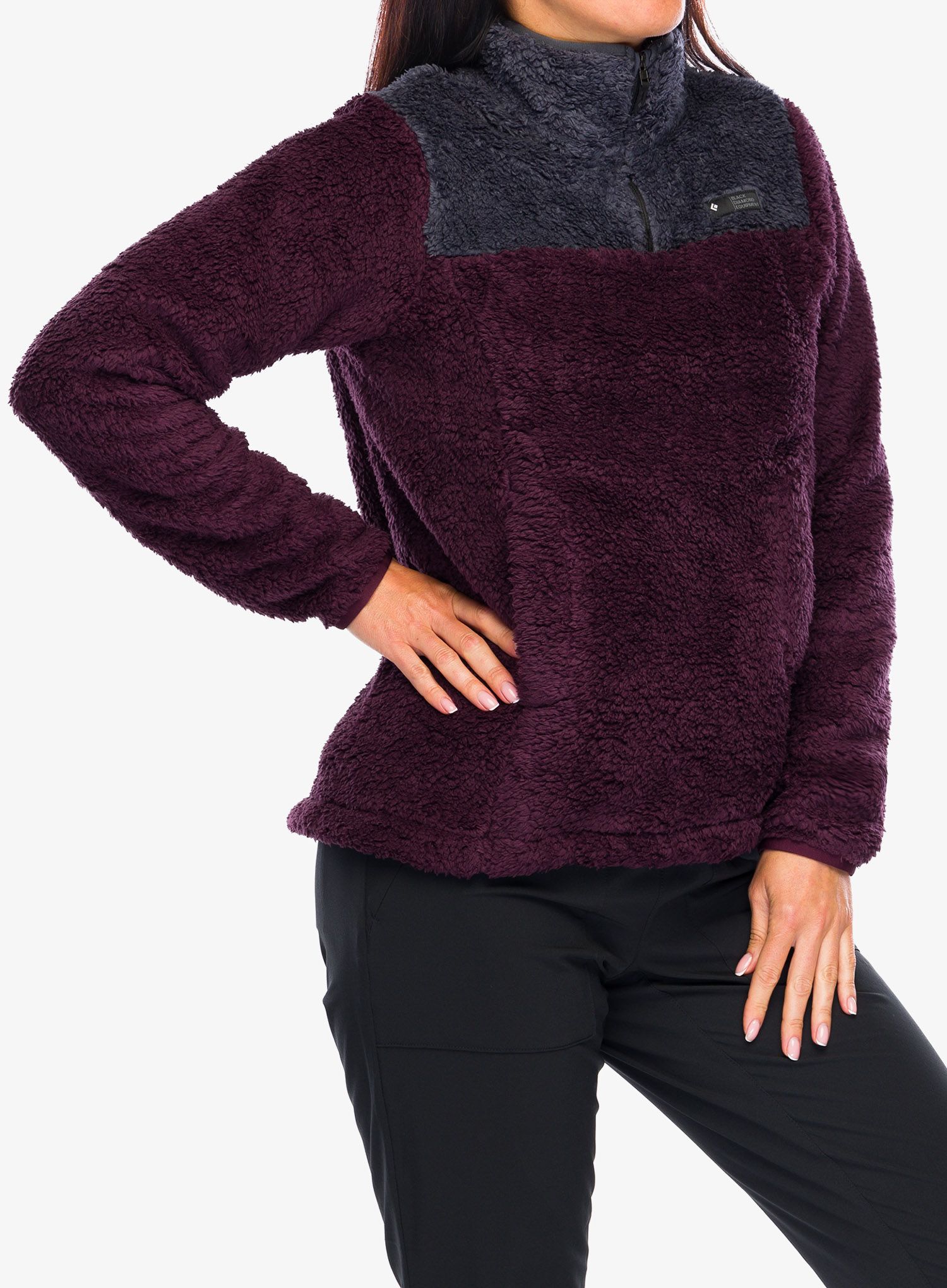 Dámská fleecová bunda Black Diamond Roadie QTR Zip Fleece - bordeaux/carbon