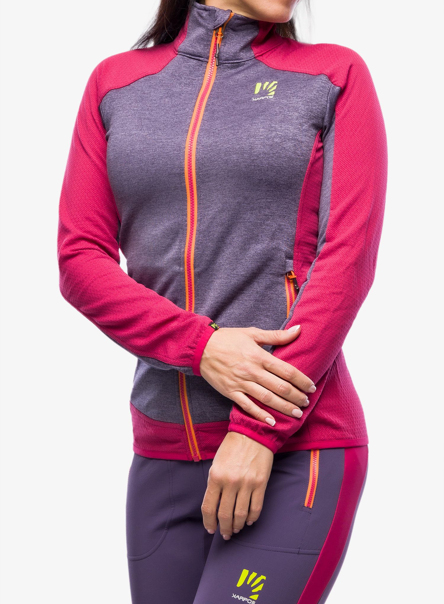 Dámská mikina bez kapuce Karpos Odle Fleece - grape/granita