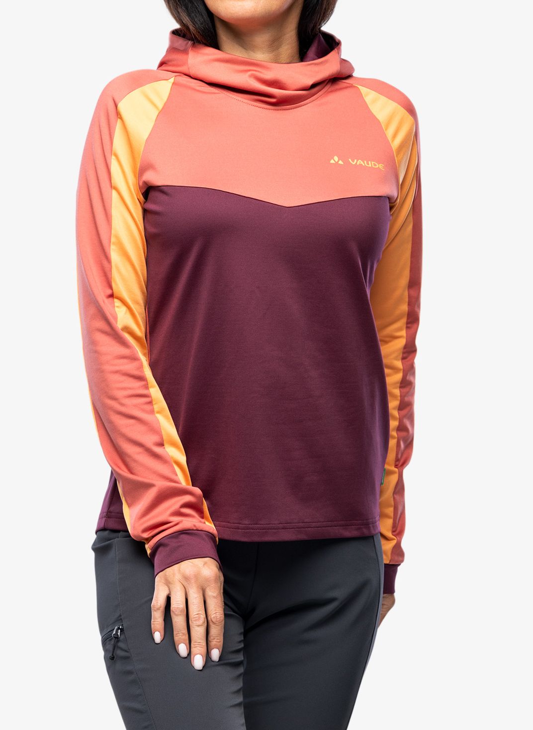 Cyklistická mikina dámská Vaude Qimsa LS Shirt II - brick