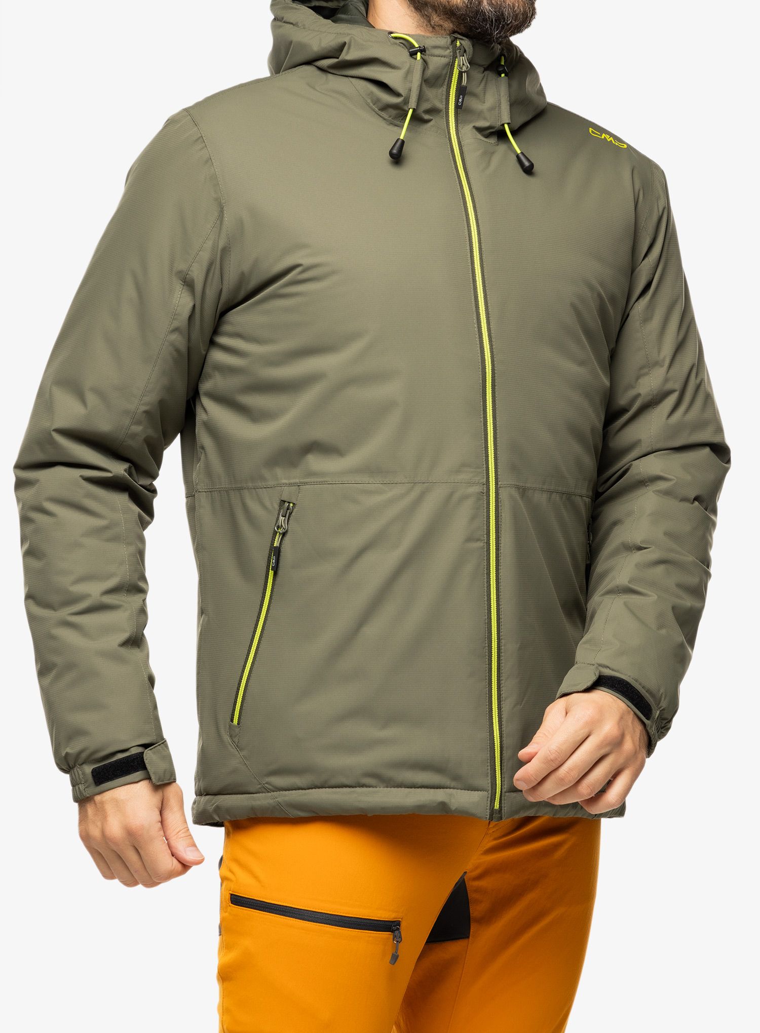 Zateplená bunda CMP Franz Jacket Fix Hood - kaki