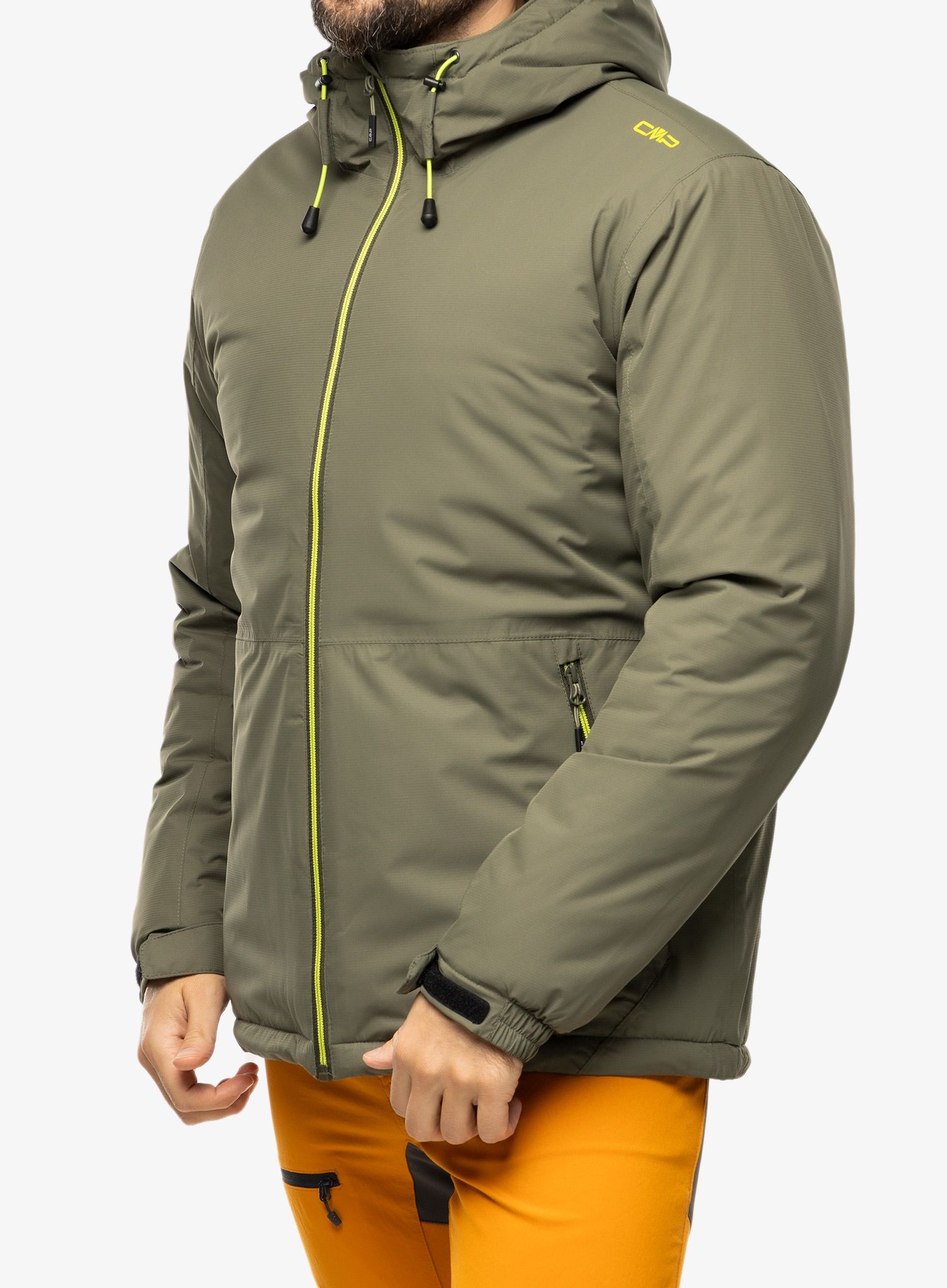 Zateplená bunda CMP Franz Jacket Fix Hood - kaki